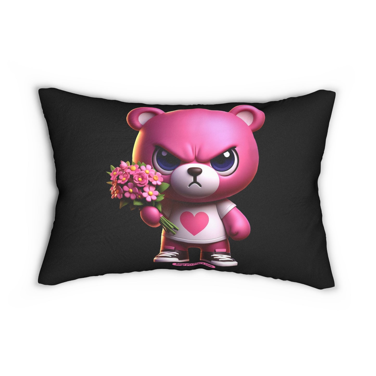 Lumbar Pillow Evelyn Pink Teddy (Spun Polyester)