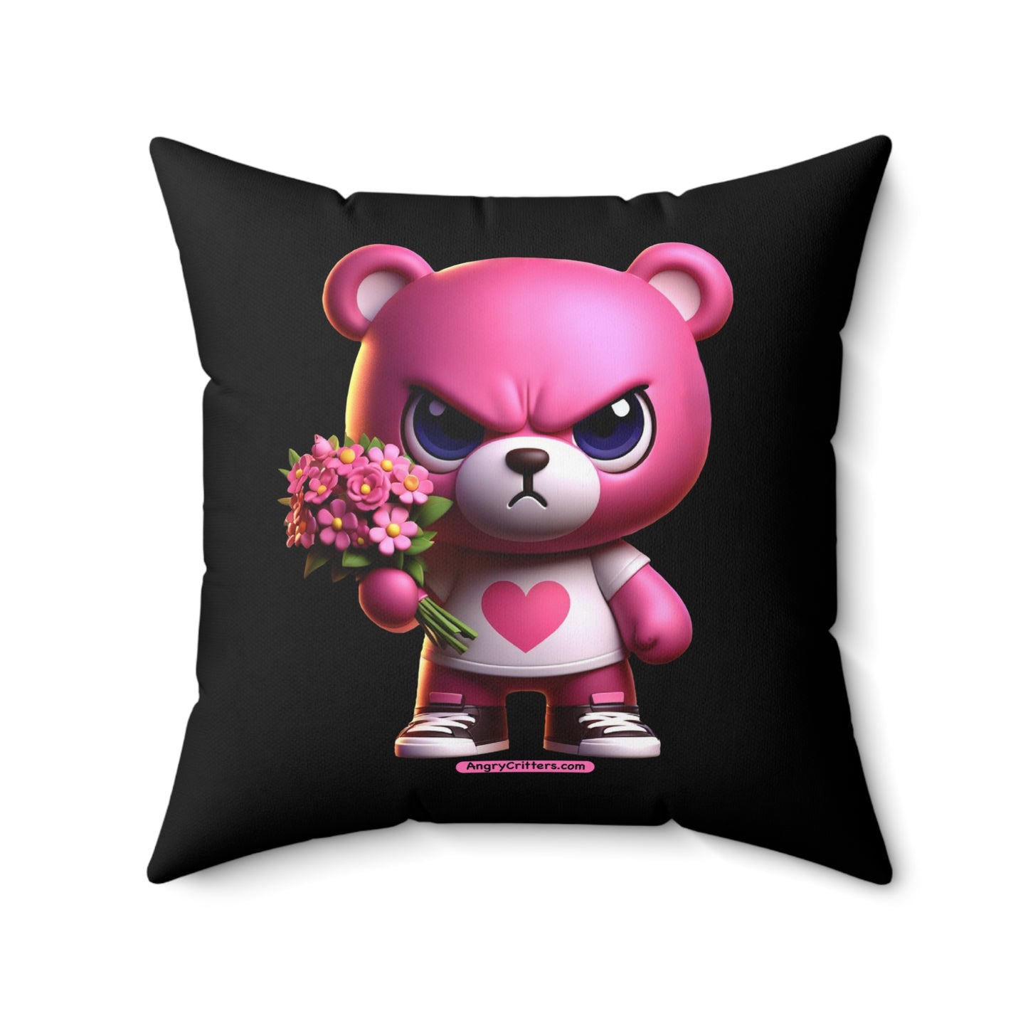 Square Pillow Evelyn Pink Teddy (Spun Polyester)