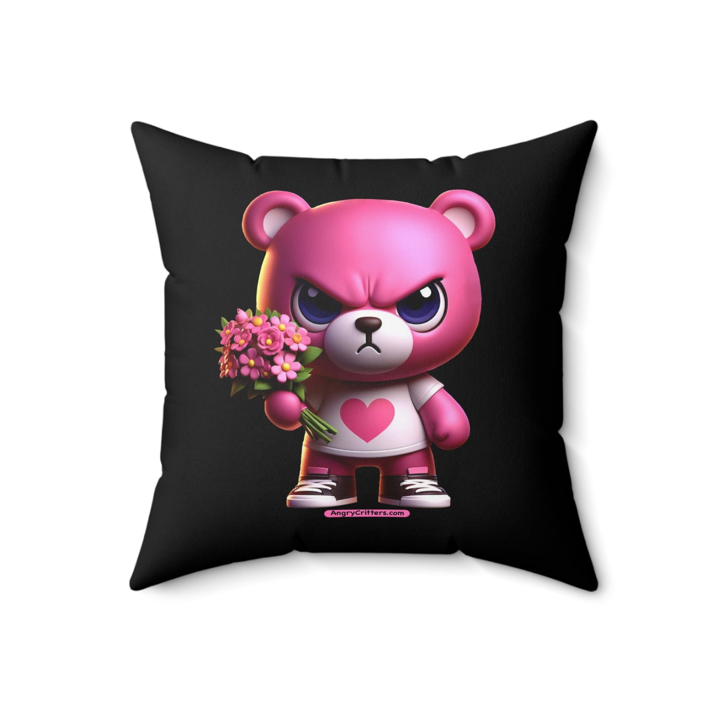 Square Pillow Evelyn Pink Teddy (Spun Polyester)