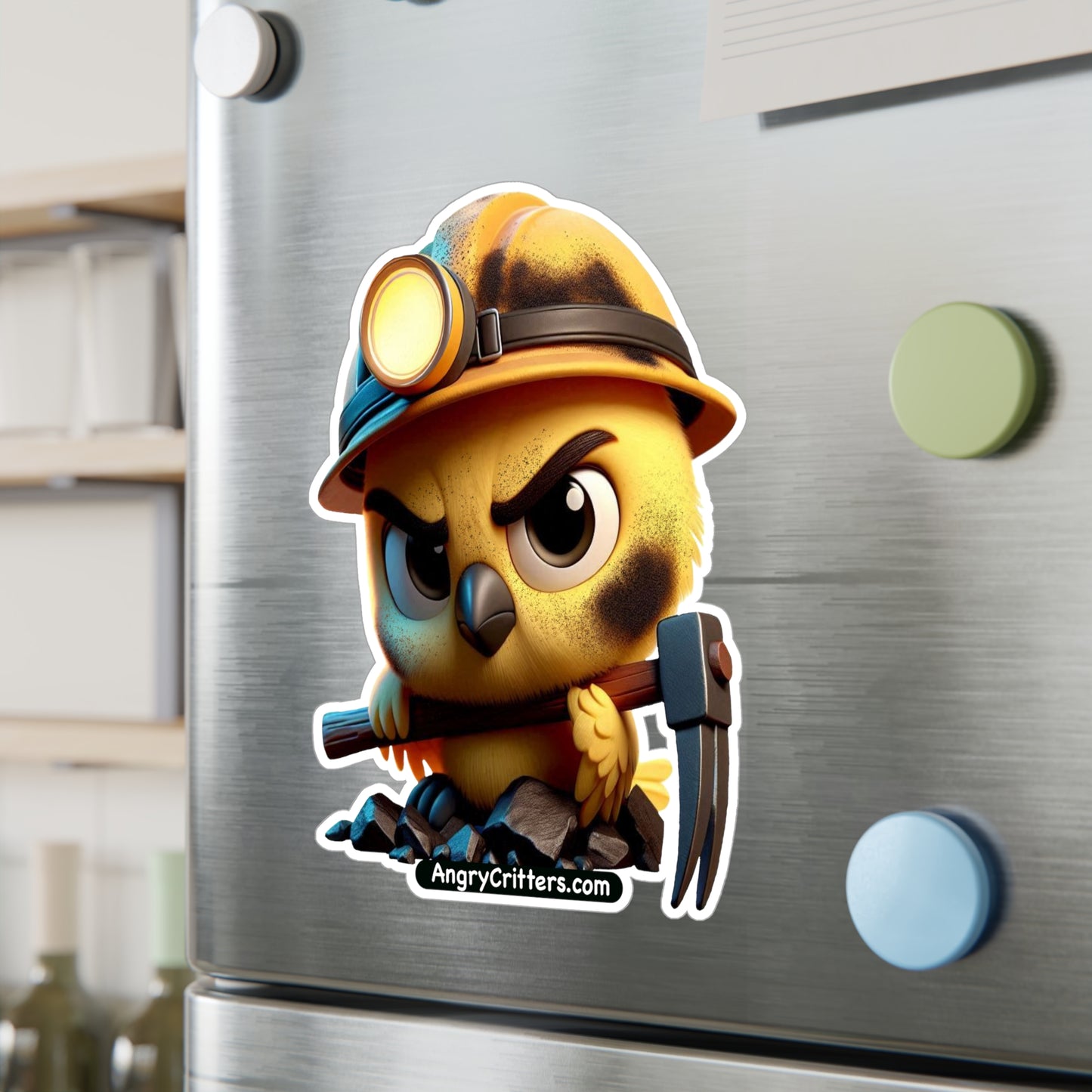 Vinyl Decal: Angry Canary in a Coal Mine