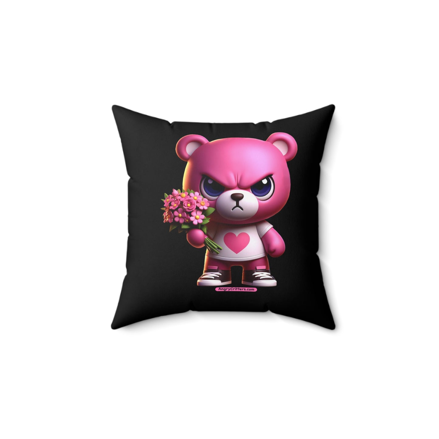 Square Pillow Evelyn Pink Teddy (Spun Polyester)
