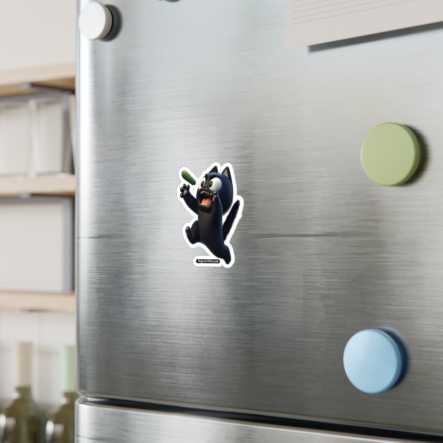Angry Critters - Black Cat Scare, Kiss-Cut Vinyl Decals