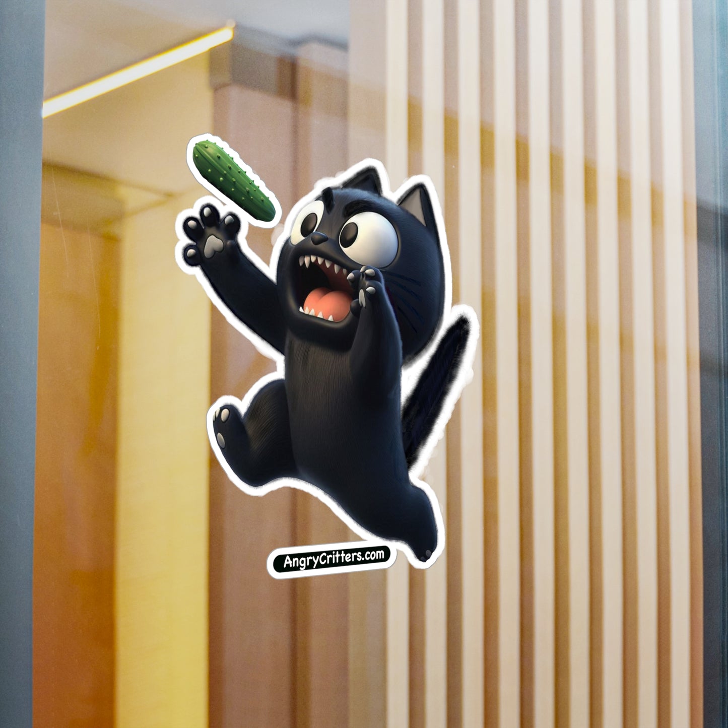 Angry Critters - Black Cat Scare, Kiss-Cut Vinyl Decals