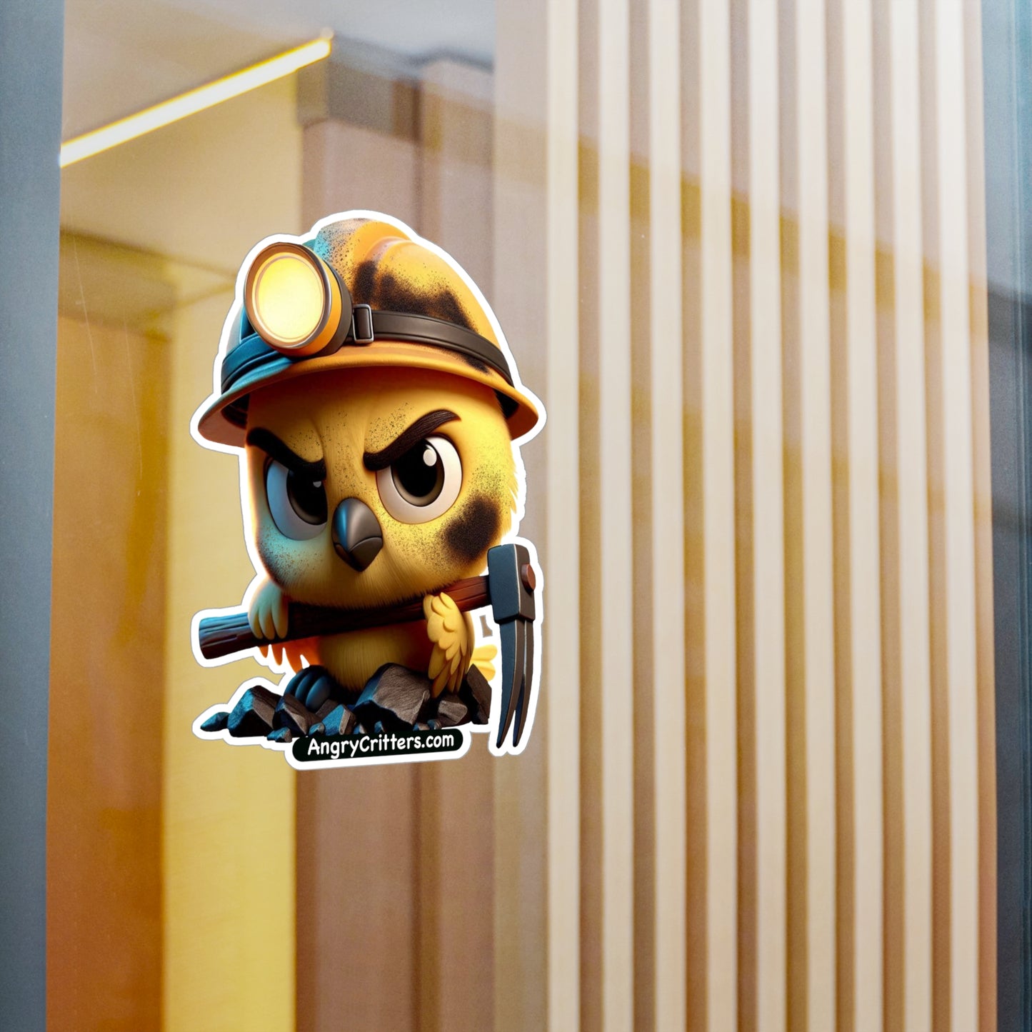 Vinyl Decal: Angry Canary in a Coal Mine