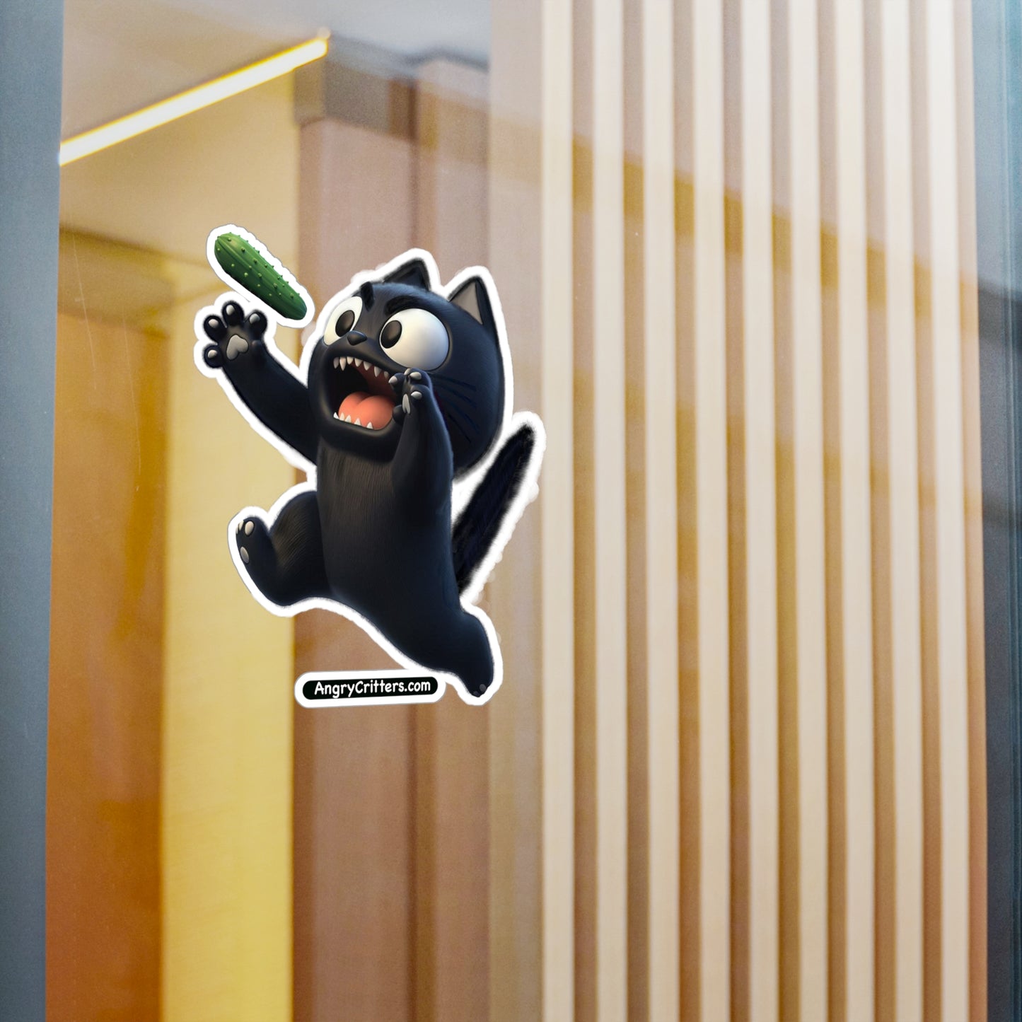 Angry Critters - Black Cat Scare, Kiss-Cut Vinyl Decals