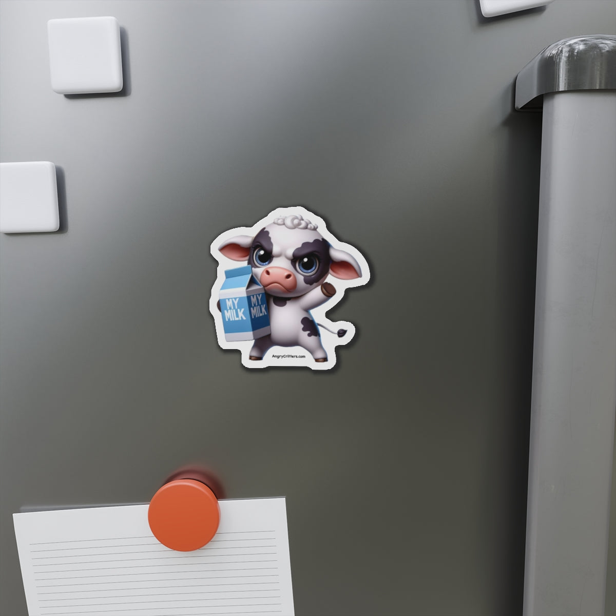 Angry Cow Die-Cut Magnet