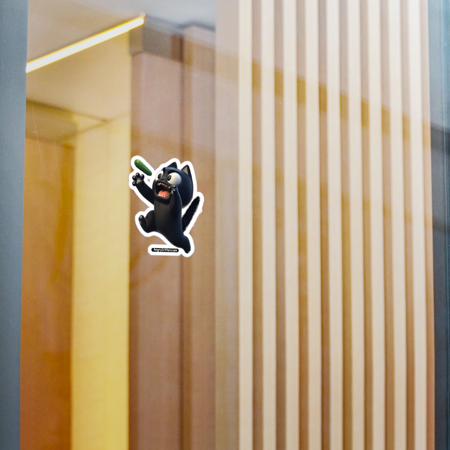 Angry Critters - Black Cat Scare, Kiss-Cut Vinyl Decals