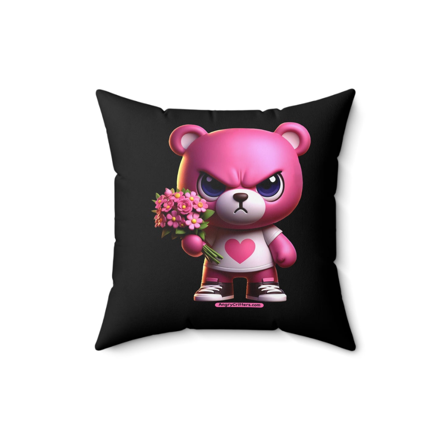 Square Pillow Evelyn Pink Teddy (Spun Polyester)