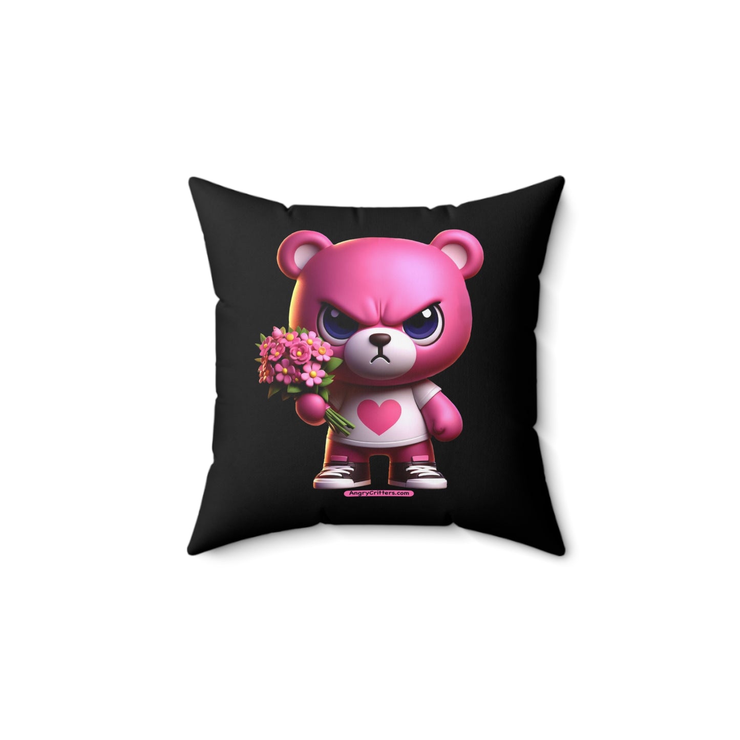 Square Pillow Evelyn Pink Teddy (Spun Polyester)