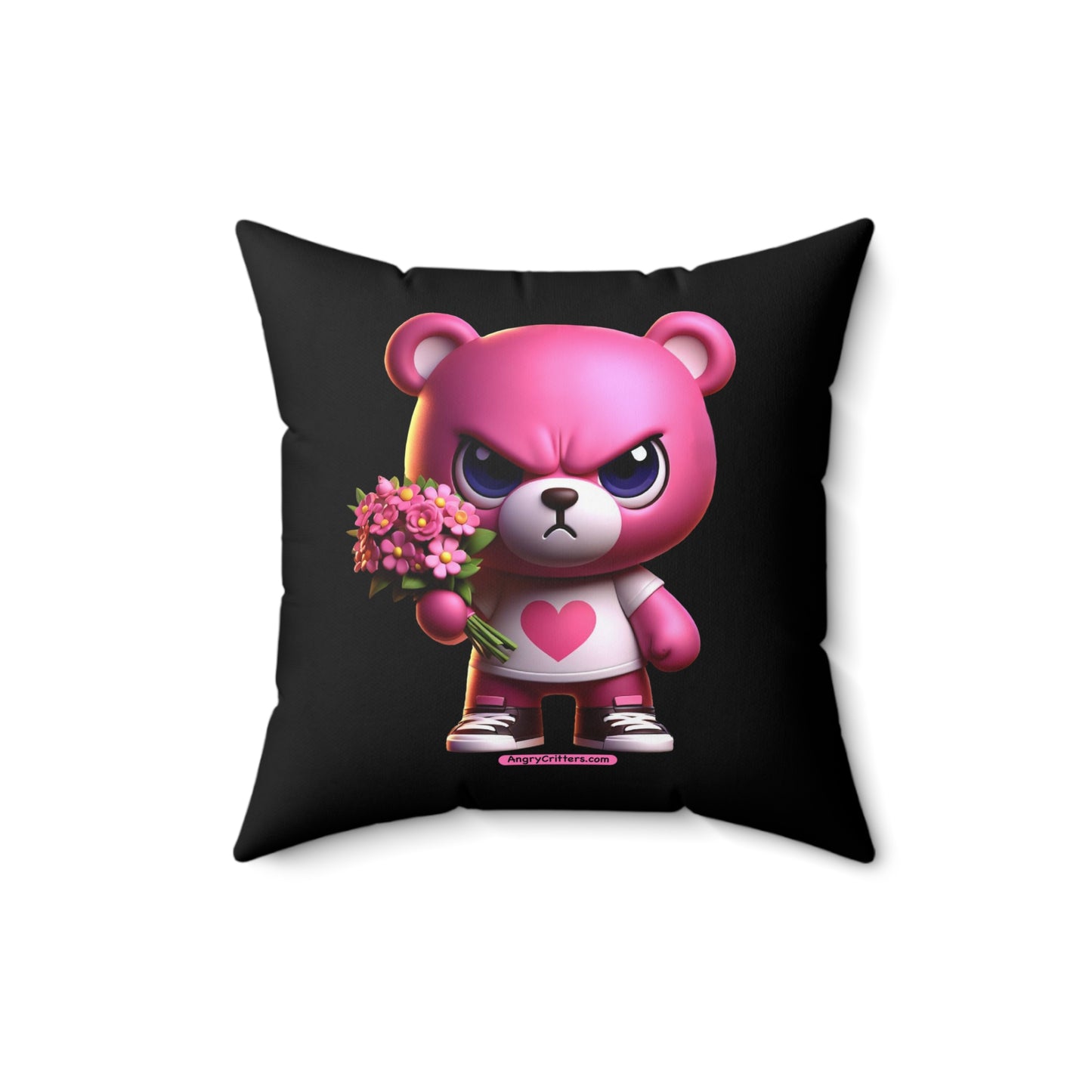 Square Pillow Evelyn Pink Teddy (Spun Polyester)
