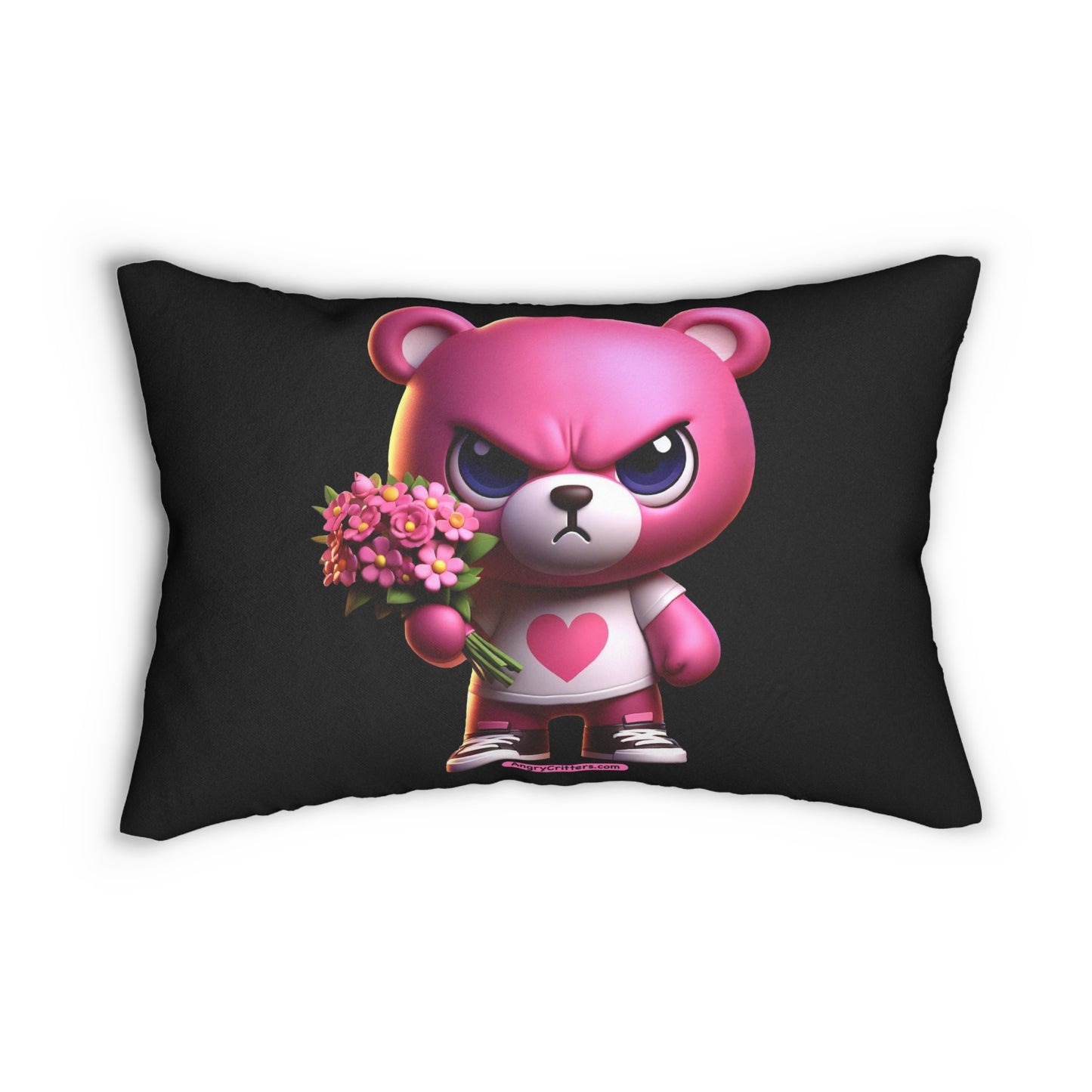 Lumbar Pillow Evelyn Pink Teddy (Spun Polyester)