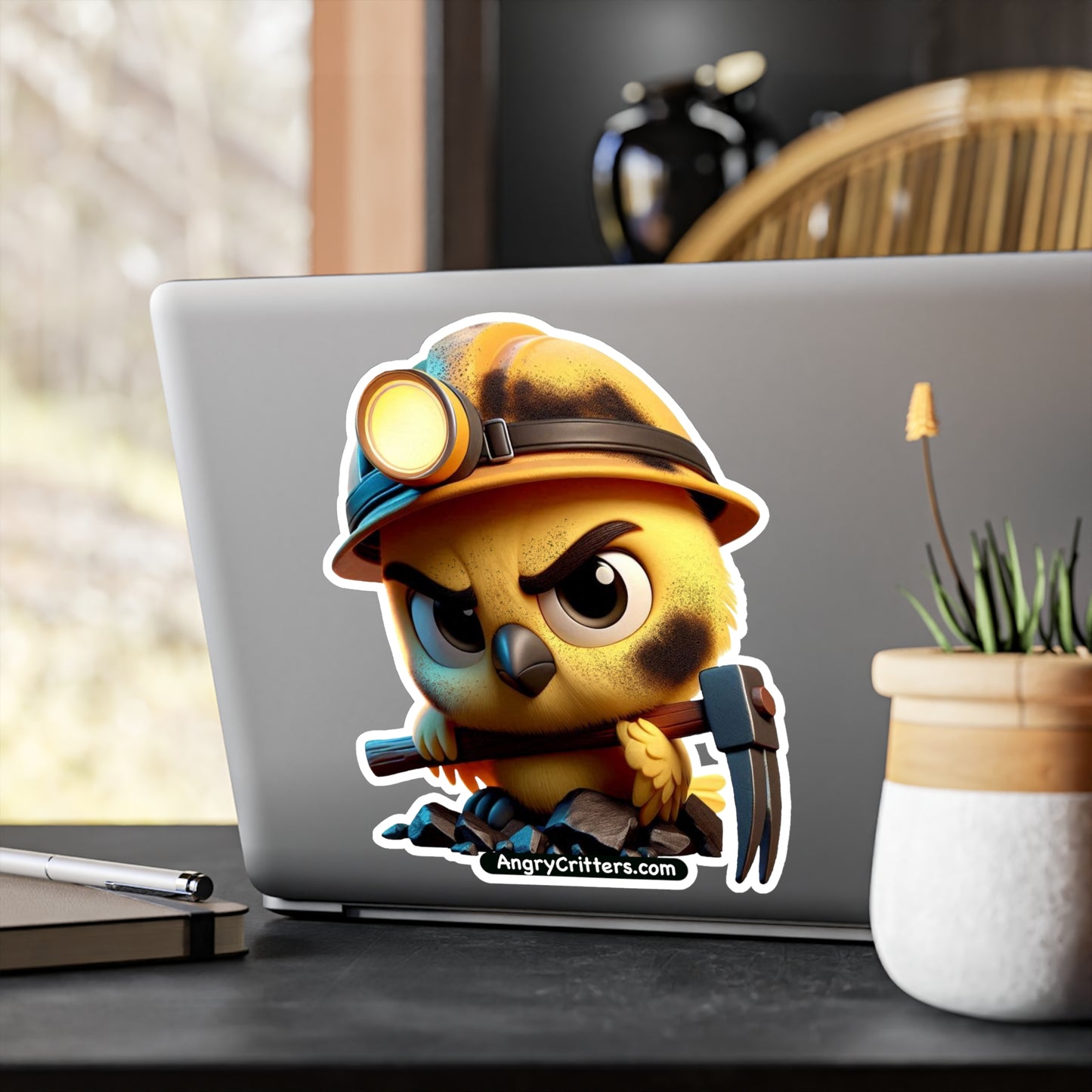 Vinyl Decal: Angry Canary in a Coal Mine
