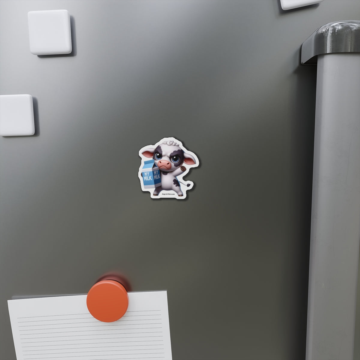 Angry Cow Die-Cut Magnet