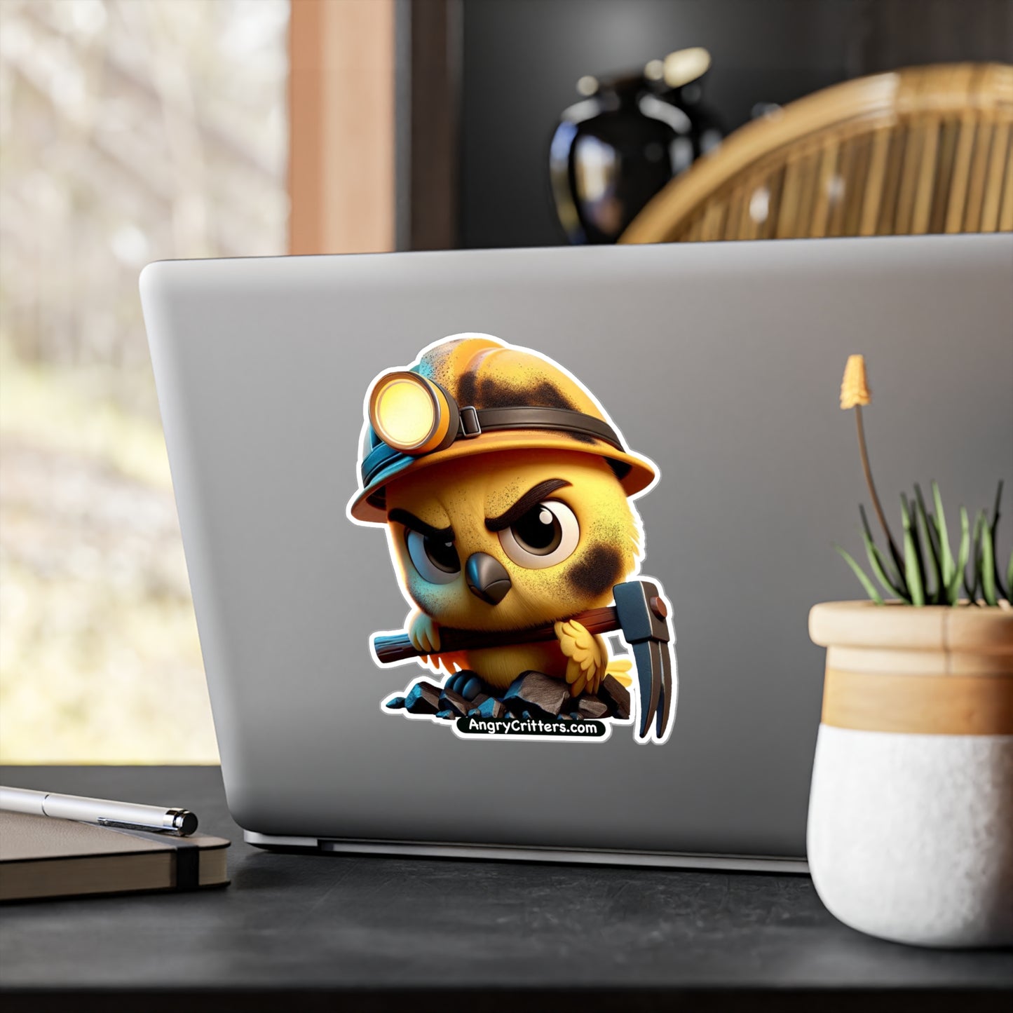 Vinyl Decal: Angry Canary in a Coal Mine