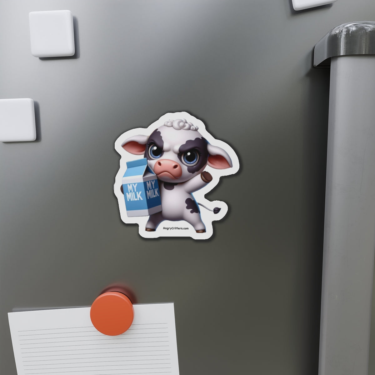 Angry Cow Die-Cut Magnet
