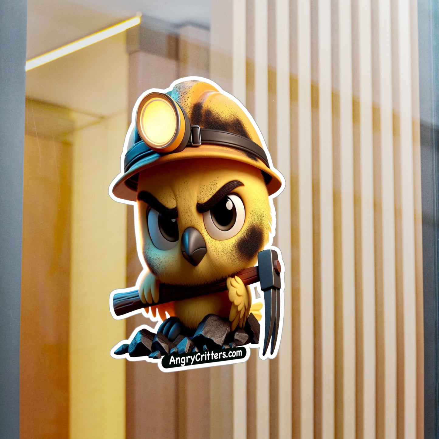 Vinyl Decal: Angry Canary in a Coal Mine