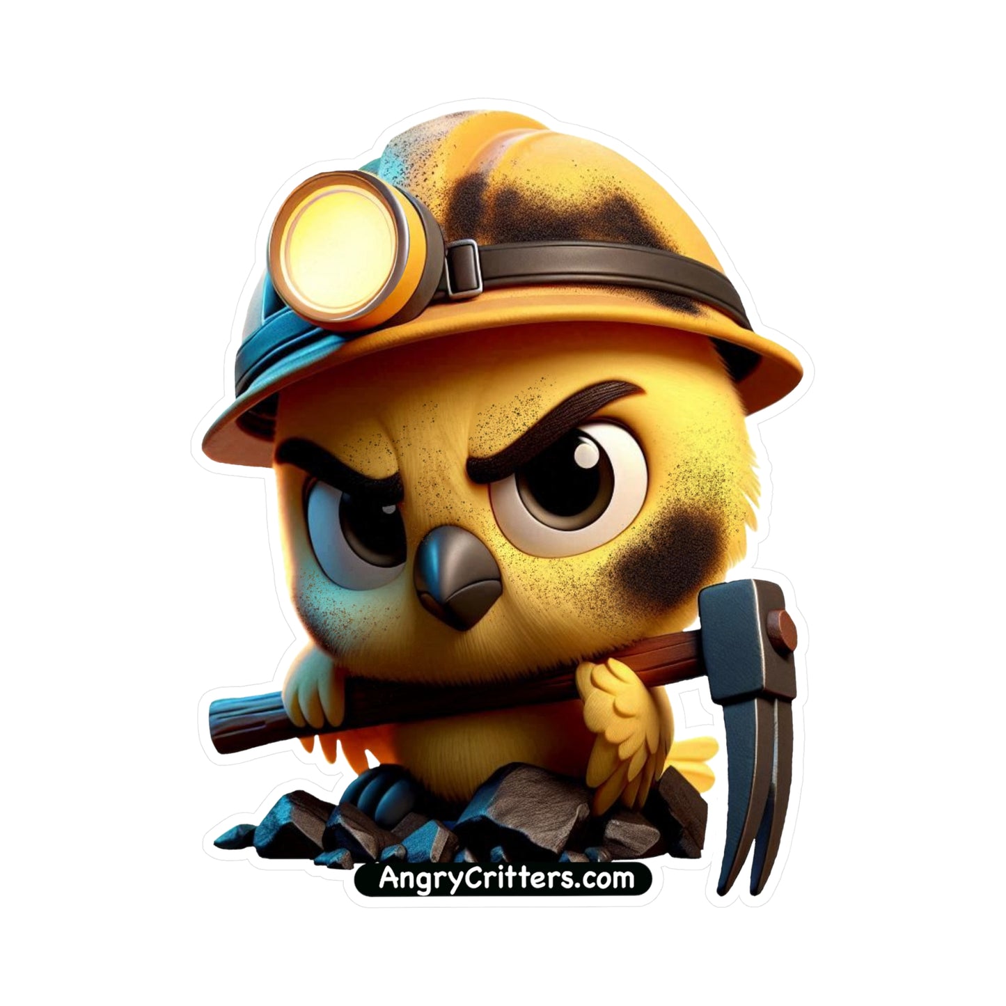 Vinyl Decal: Angry Canary in a Coal Mine