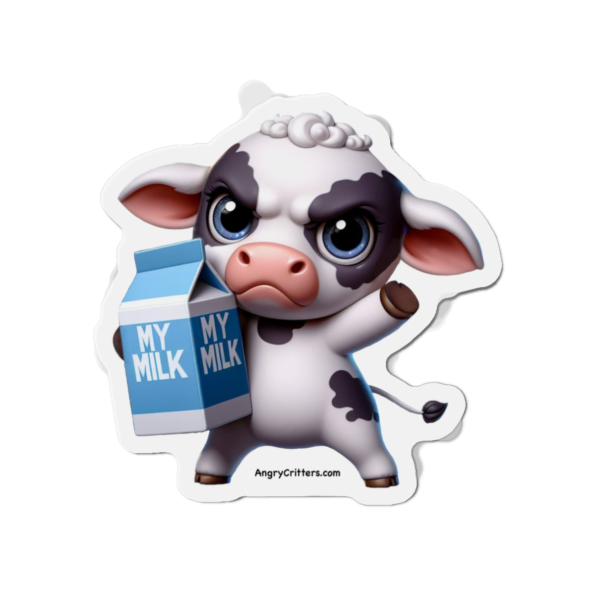 Angry Cow Die-Cut Magnet