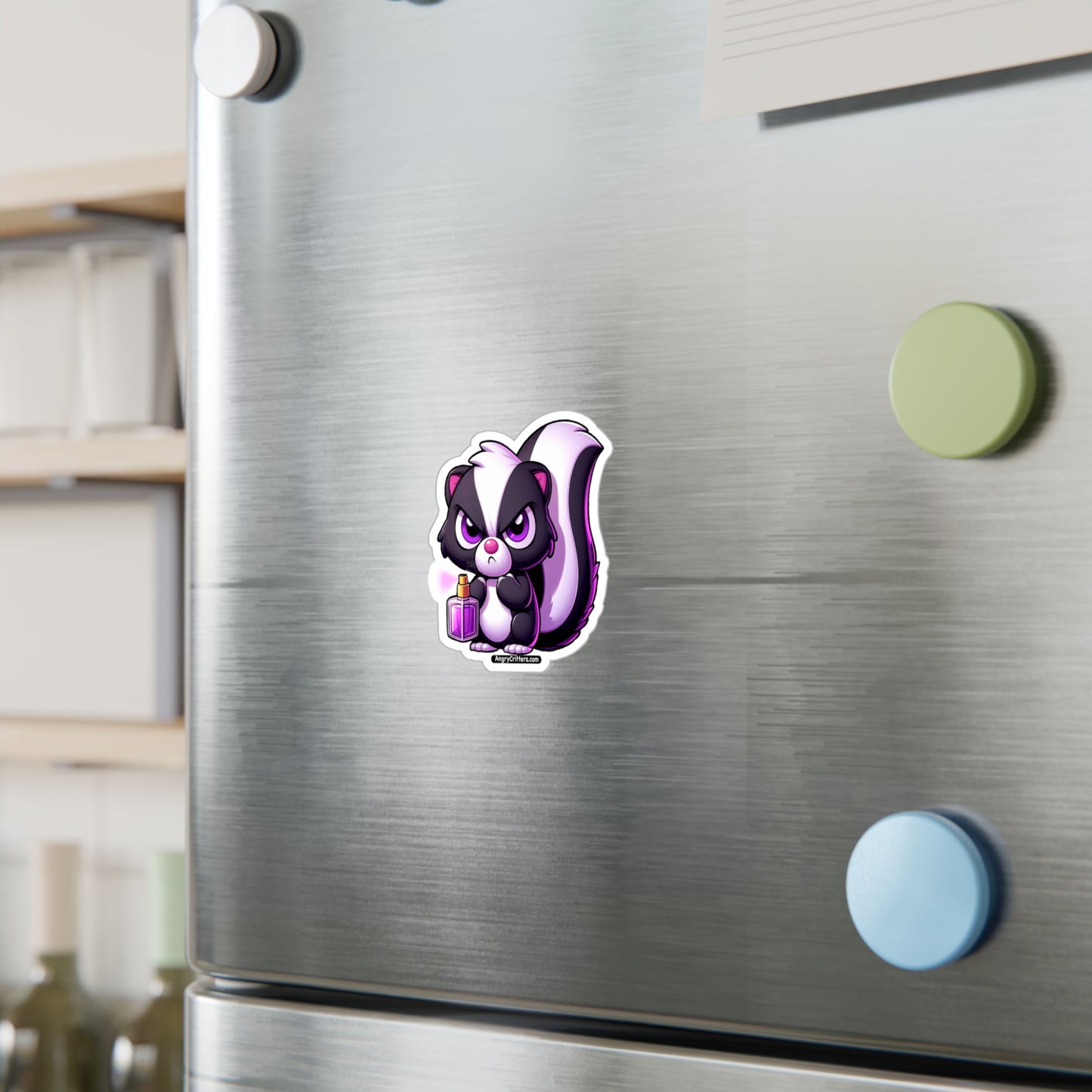 Angry Critters - Skunk with Perfume, Kiss-Cut Vinyl Decals