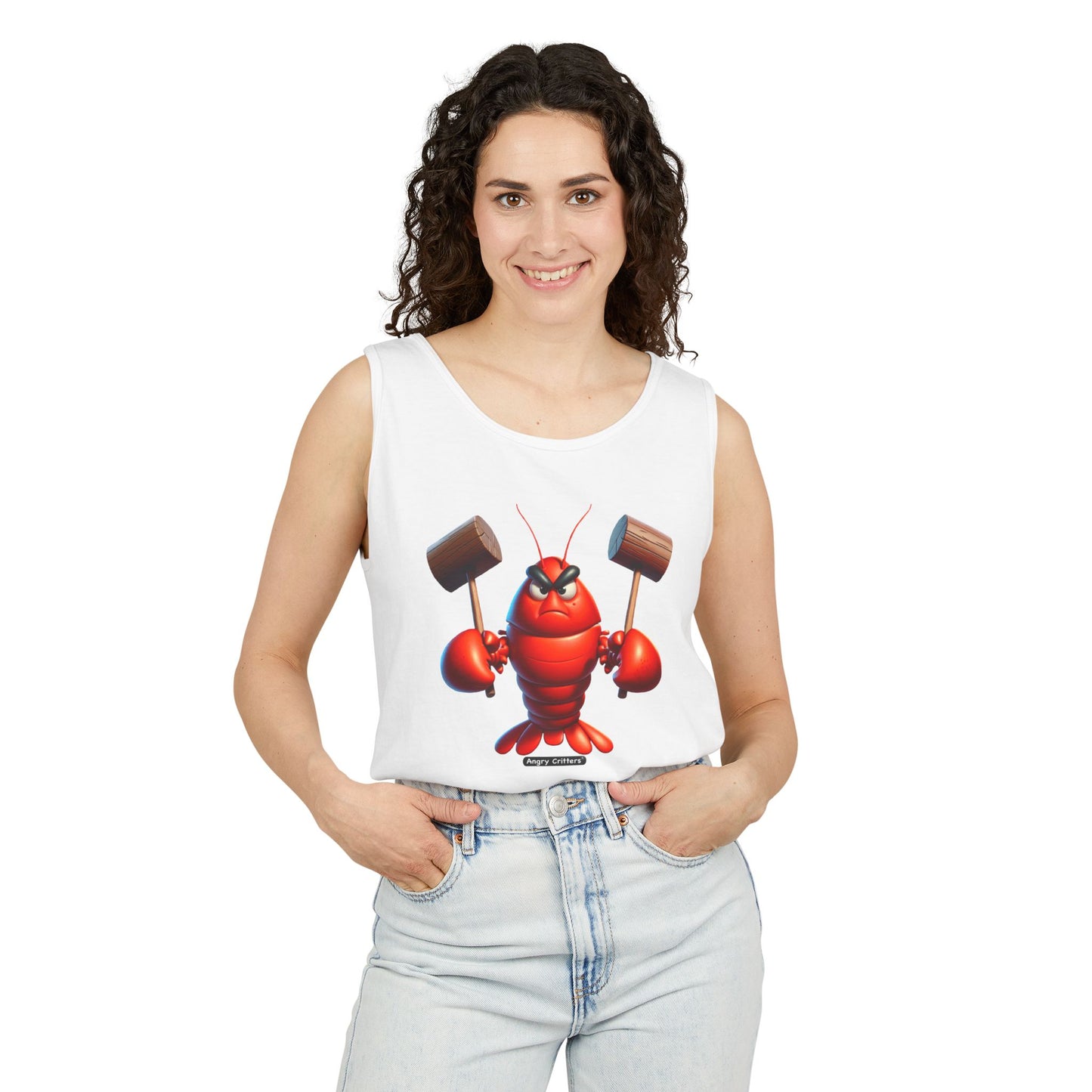 Angry Lobster Graphic Tank Top - Unisex Summer Wear