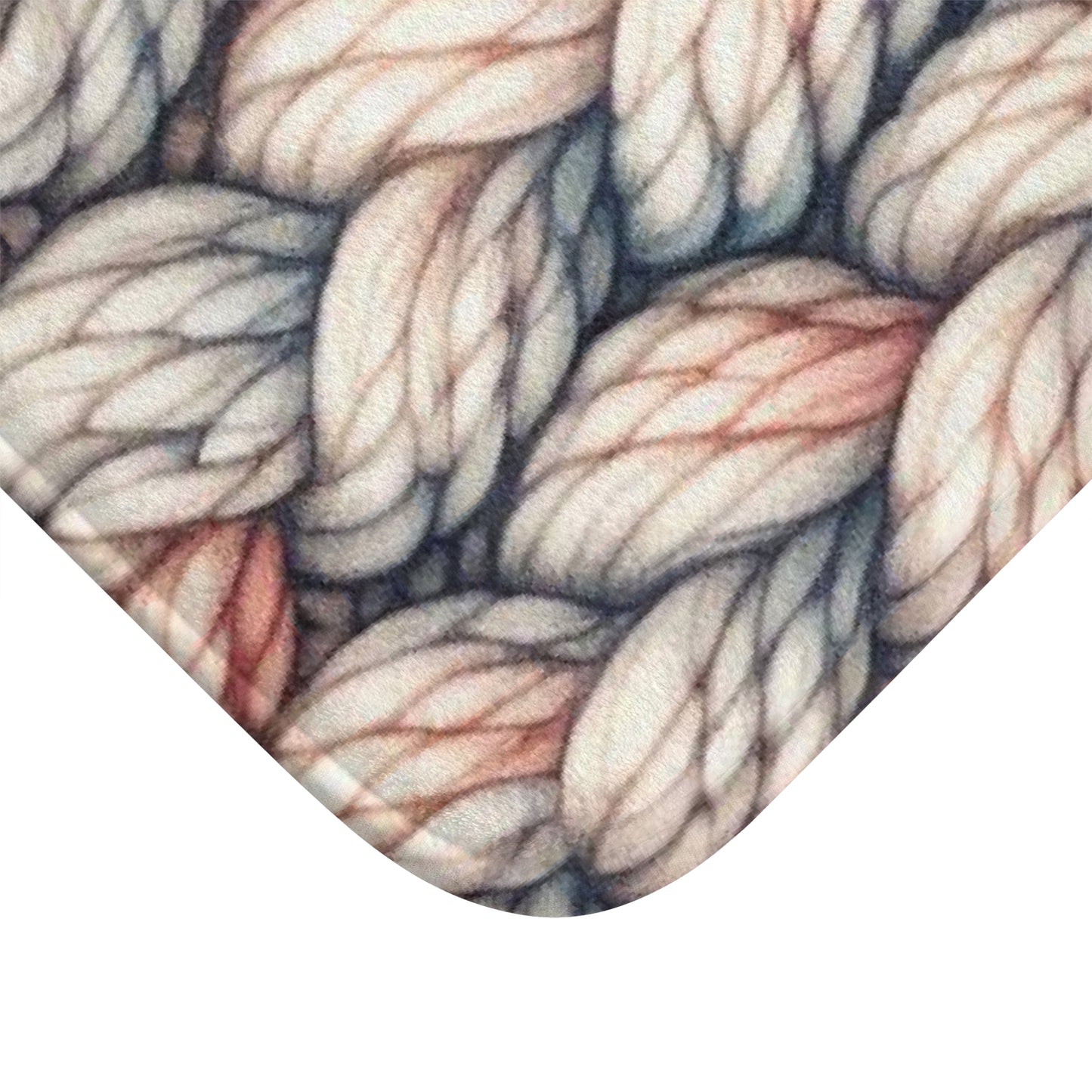 Bath Mat, Water Color Cable Knit Design