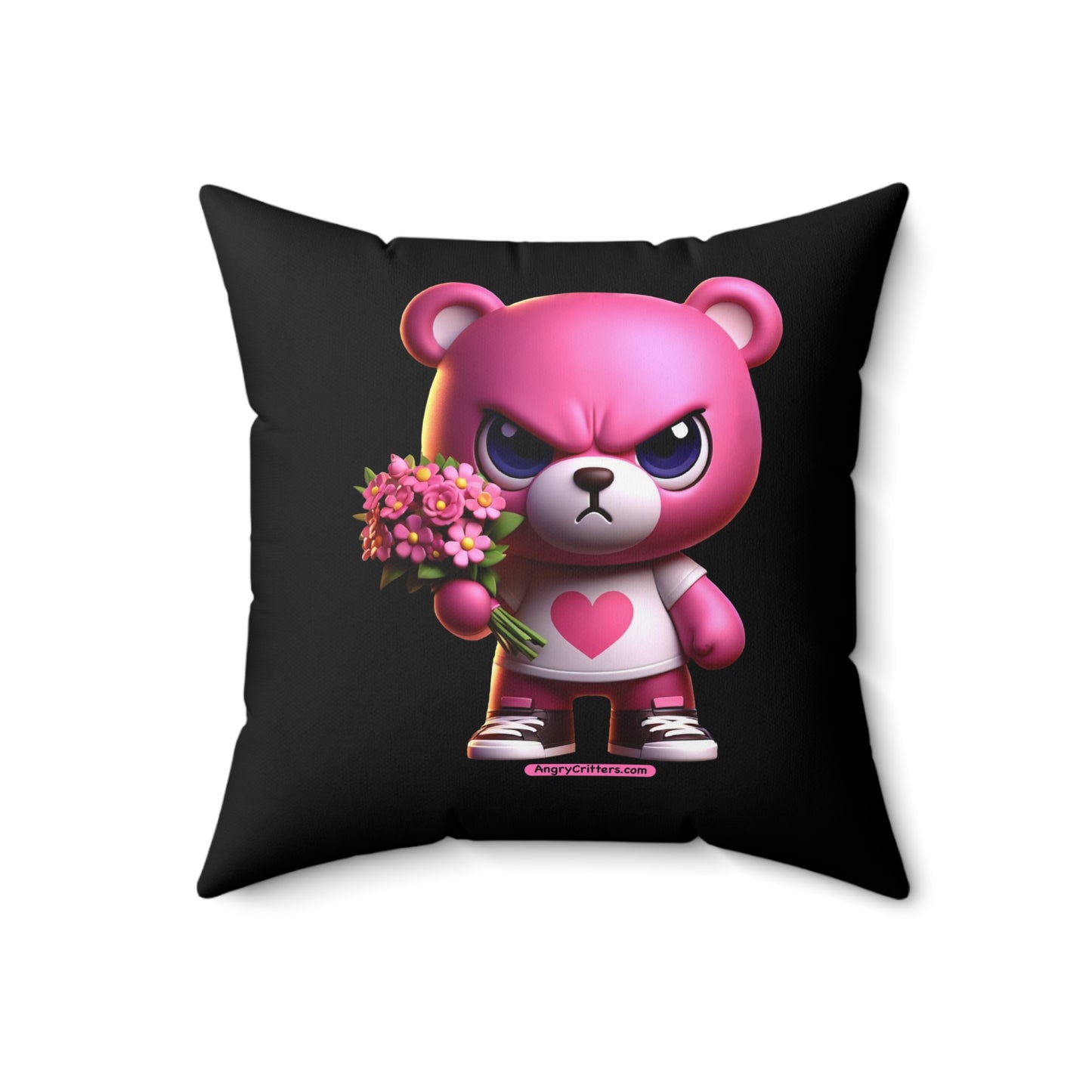 Square Pillow Evelyn Pink Teddy (Spun Polyester)