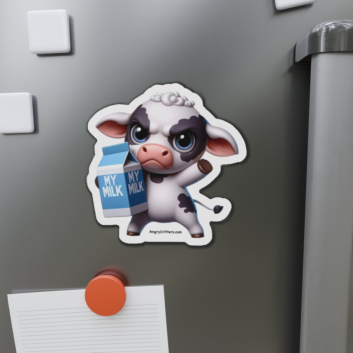Angry Cow Die-Cut Magnet