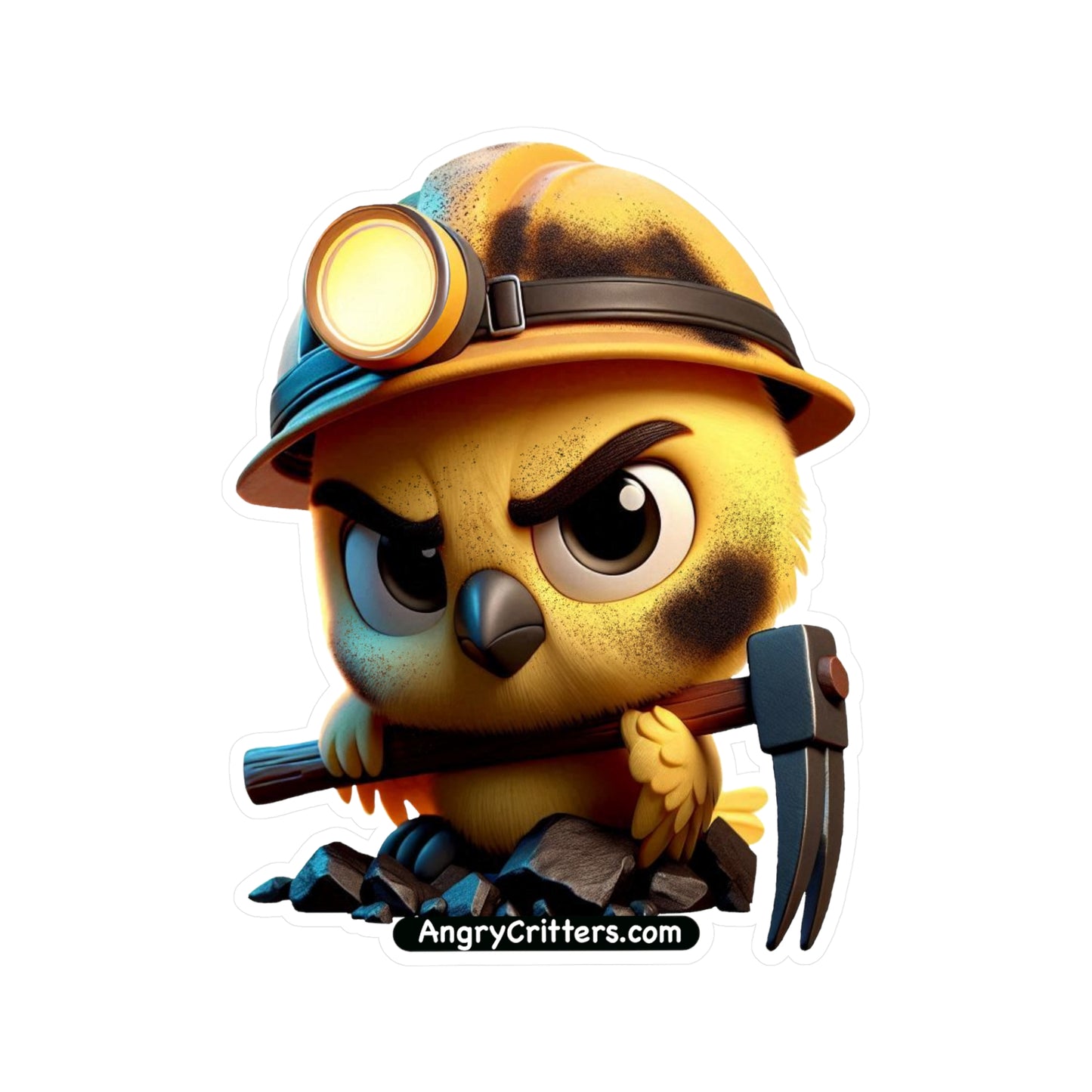 Vinyl Decal: Angry Canary in a Coal Mine