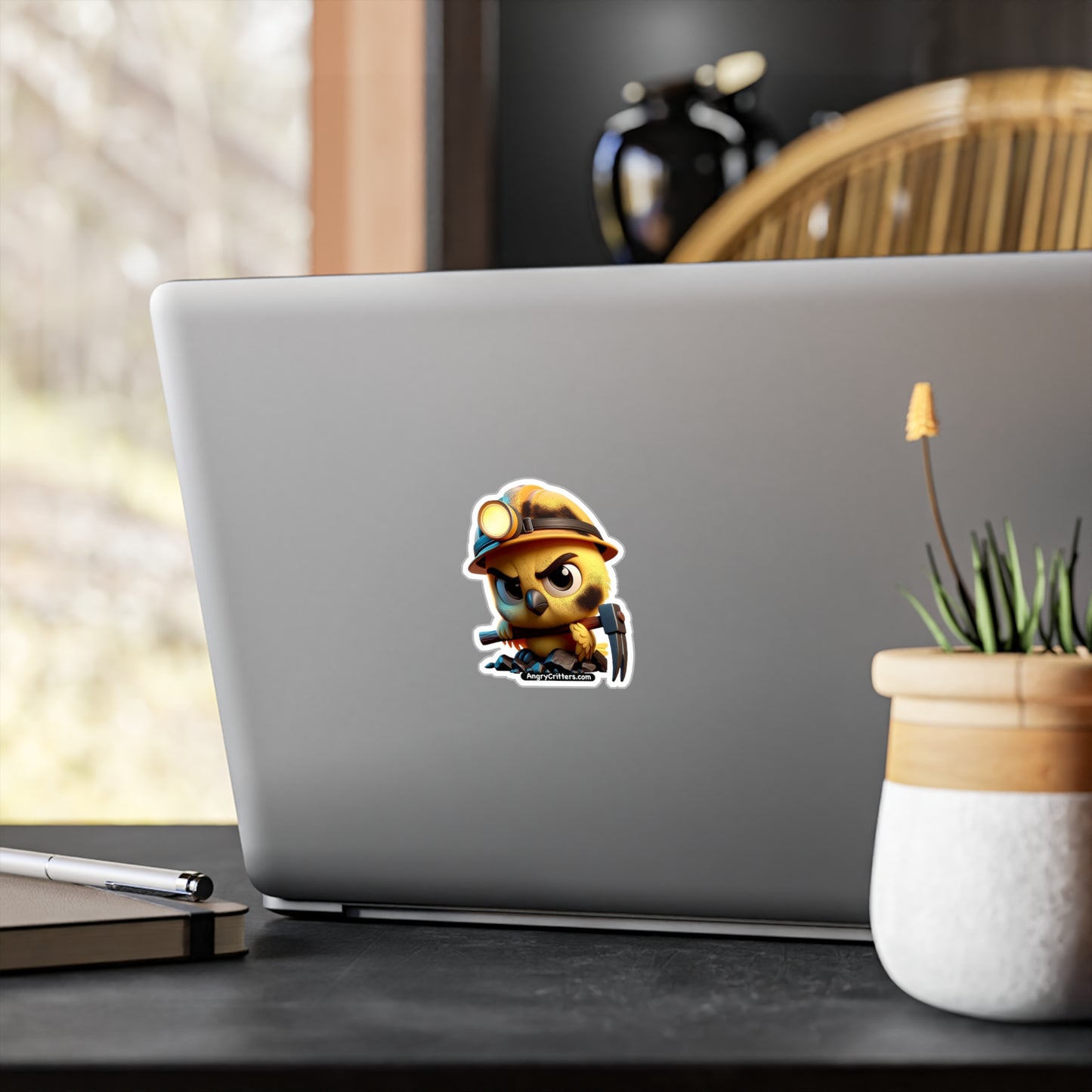 Vinyl Decal: Angry Canary in a Coal Mine