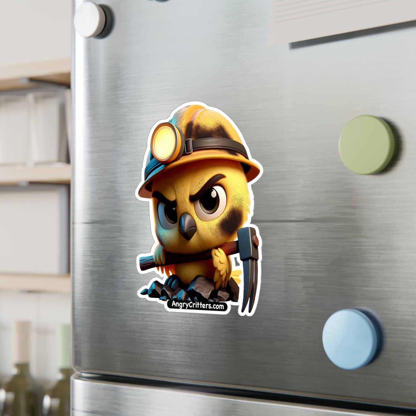 Vinyl Decal: Angry Canary in a Coal Mine