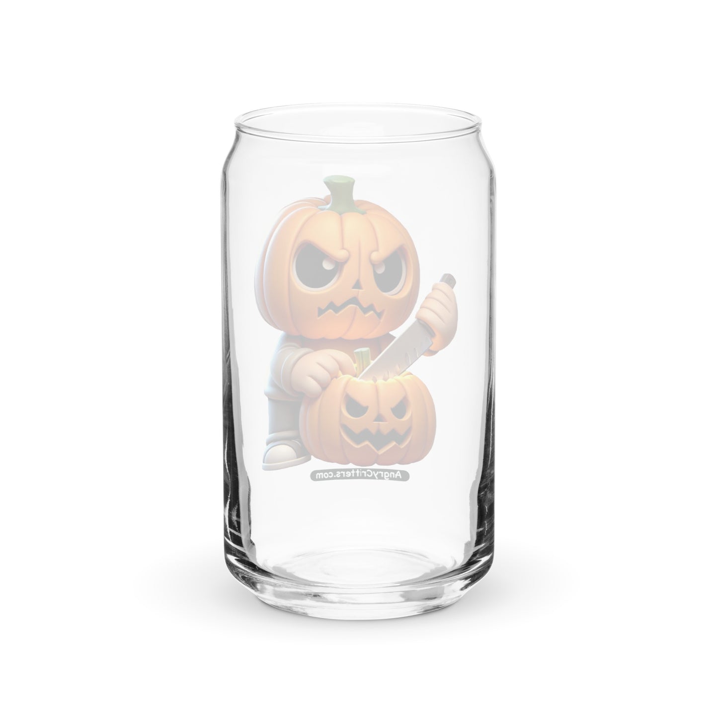 Angry Critters - Jack Carving Pumpkin, Can-shaped glass