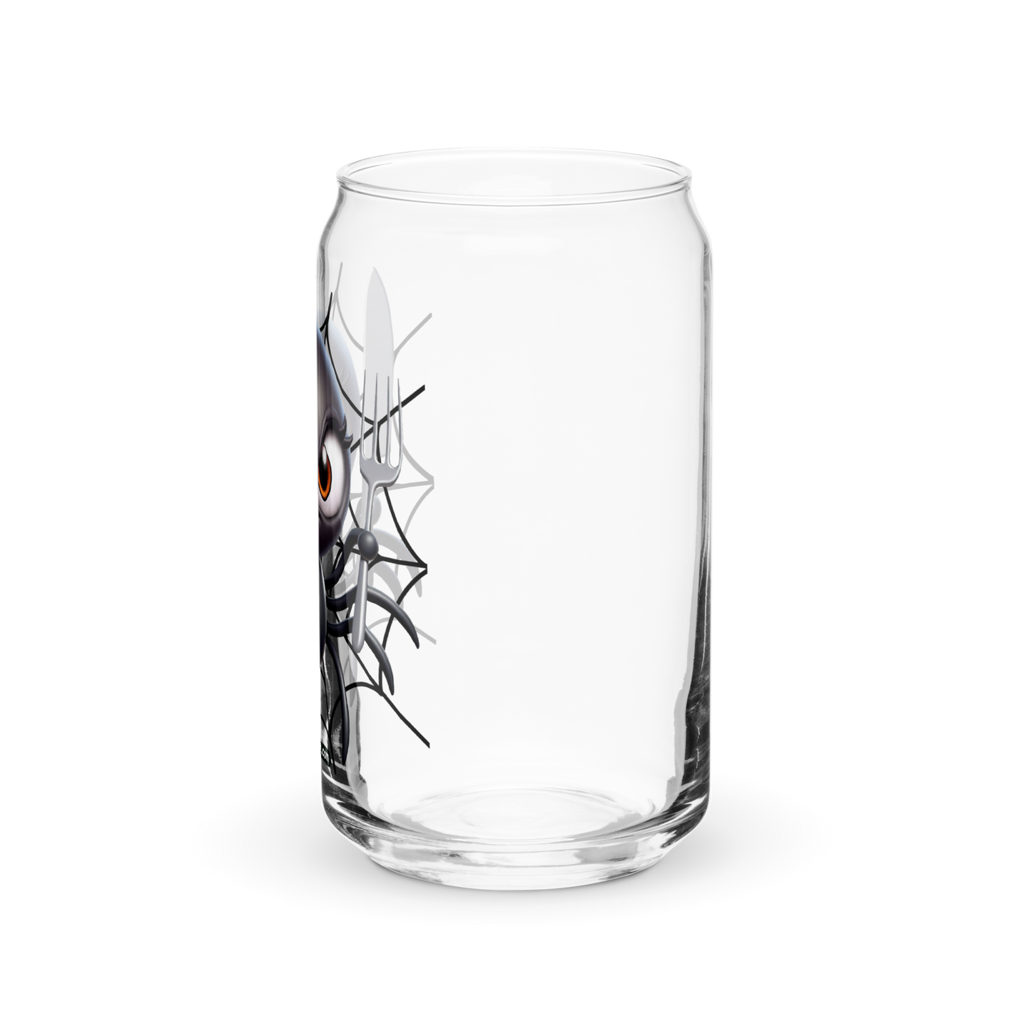 Angry Critters - Black Widow Spider, Can-shaped glass