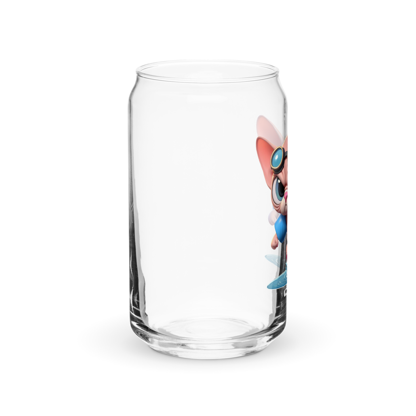 Angry Critters - Swimming Sphinx Cat, Can-shaped glass