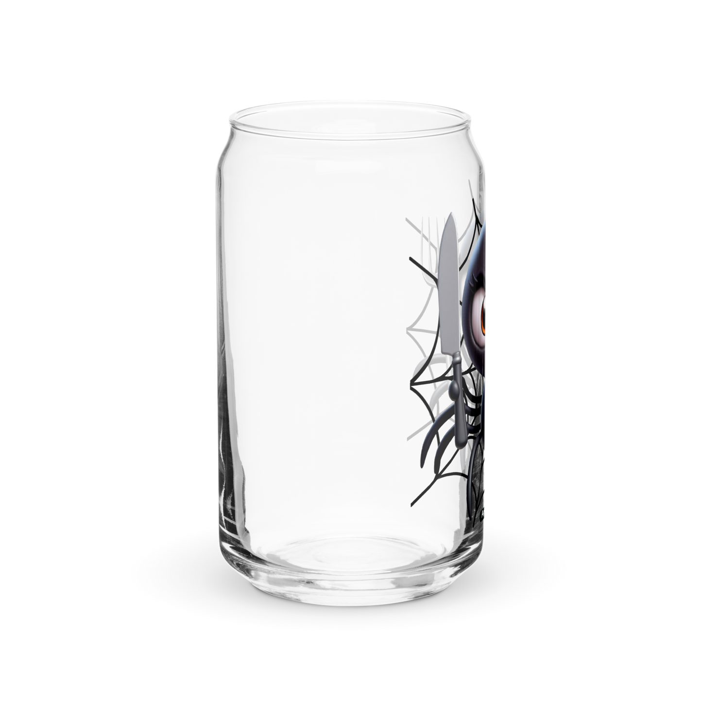 Angry Critters - Black Widow Spider, Can-shaped glass