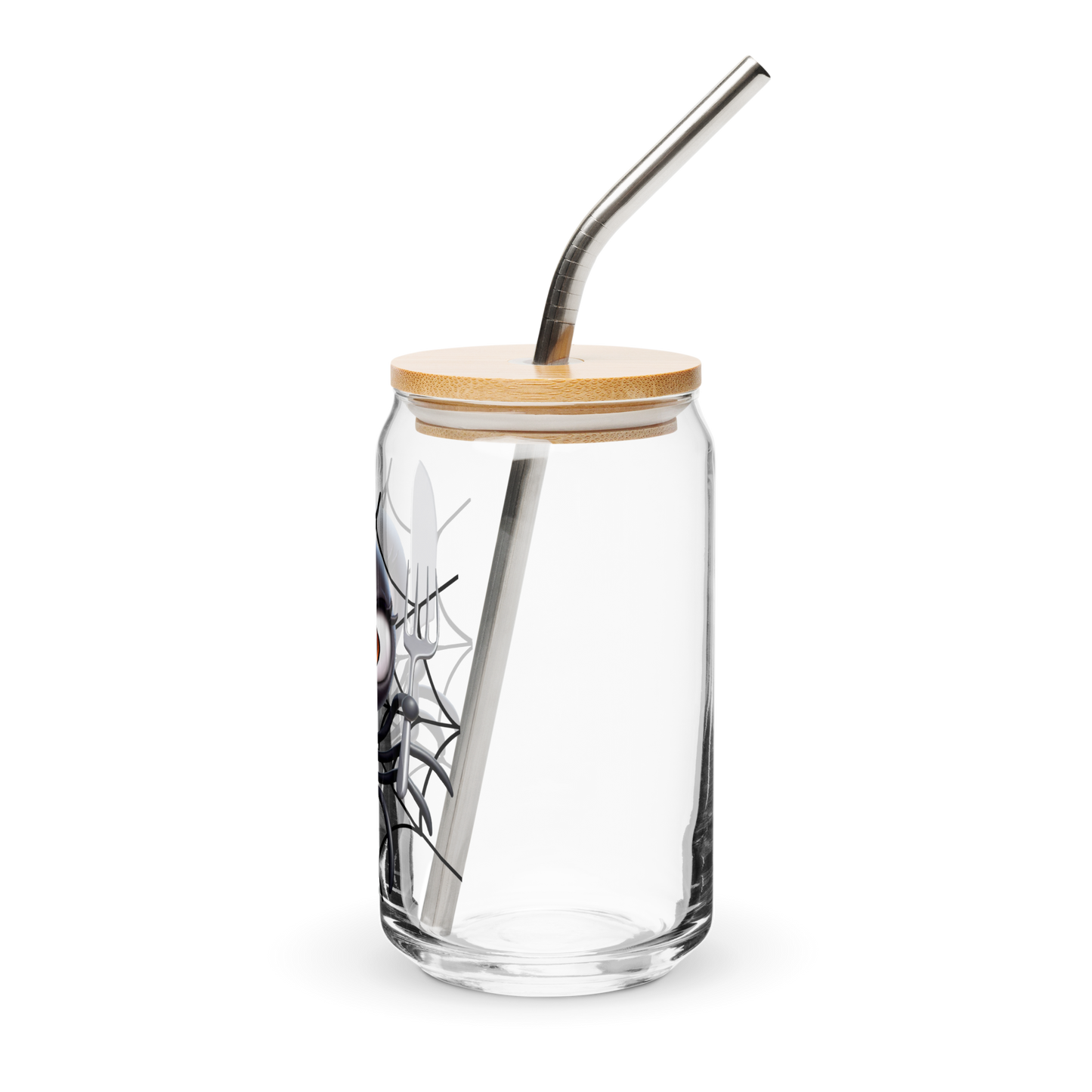 Angry Critters - Black Widow Spider, Can-shaped glass