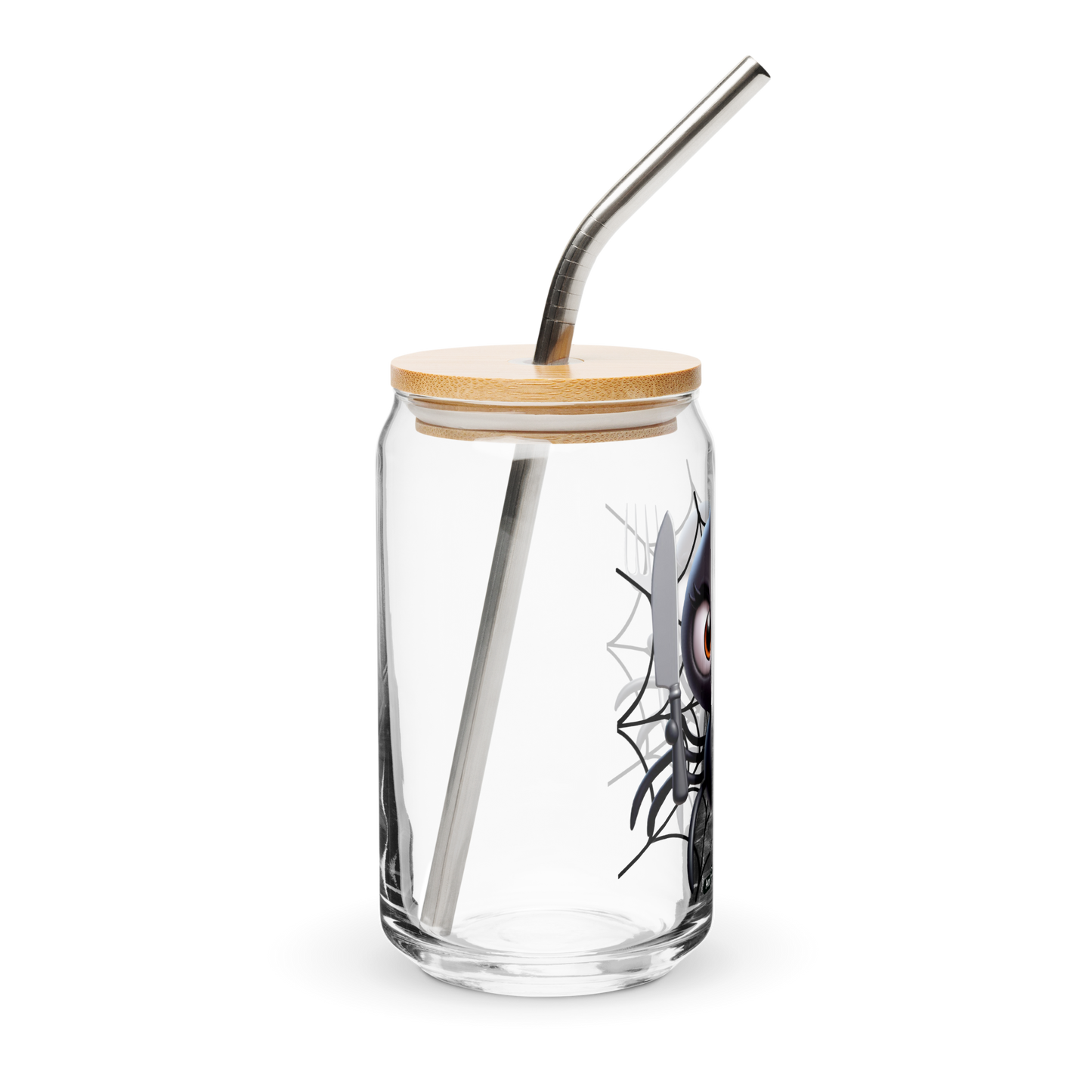 Angry Critters - Black Widow Spider, Can-shaped glass
