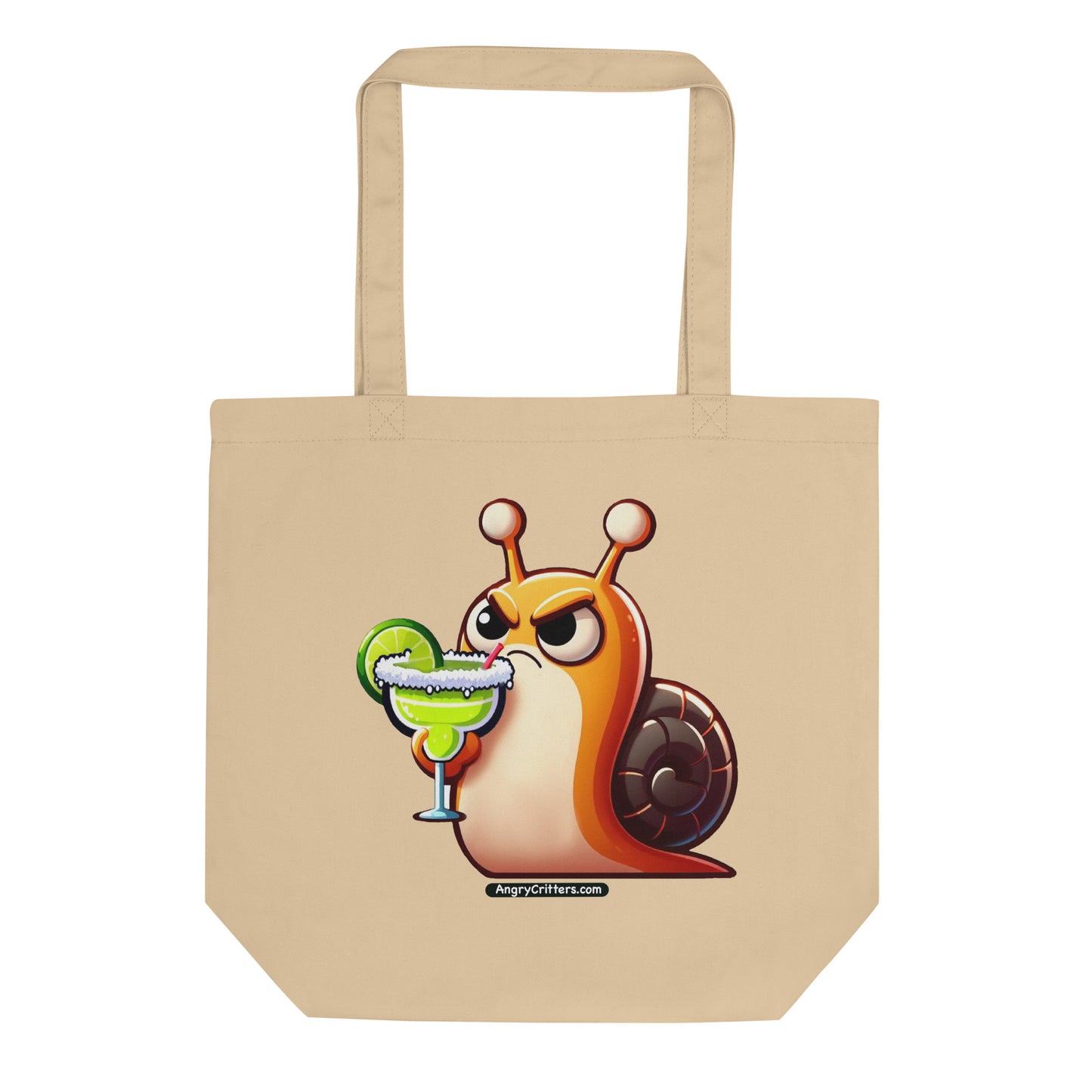 Angry Critters - Snail with a Margarita, Eco Tote Bag