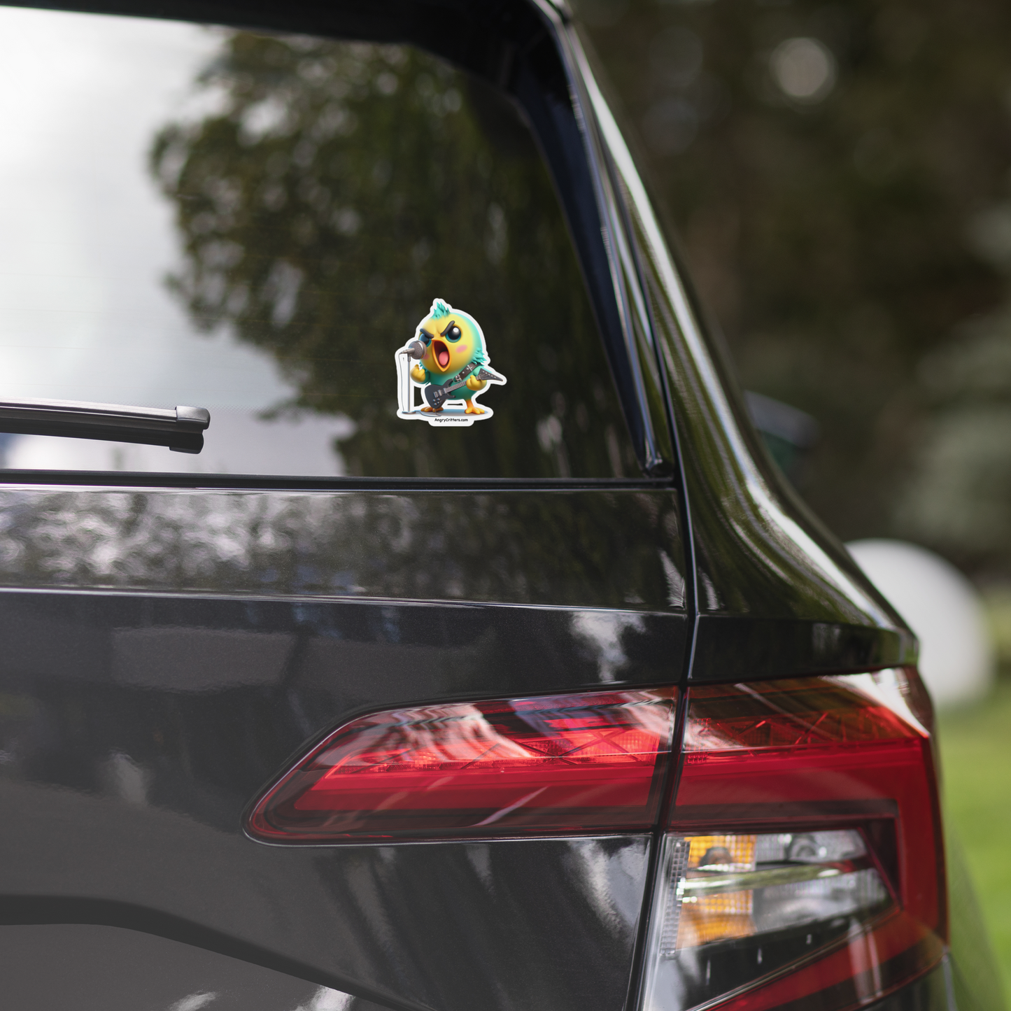 Angry Critters - Parakeet with an Axe, Bubble-free stickers