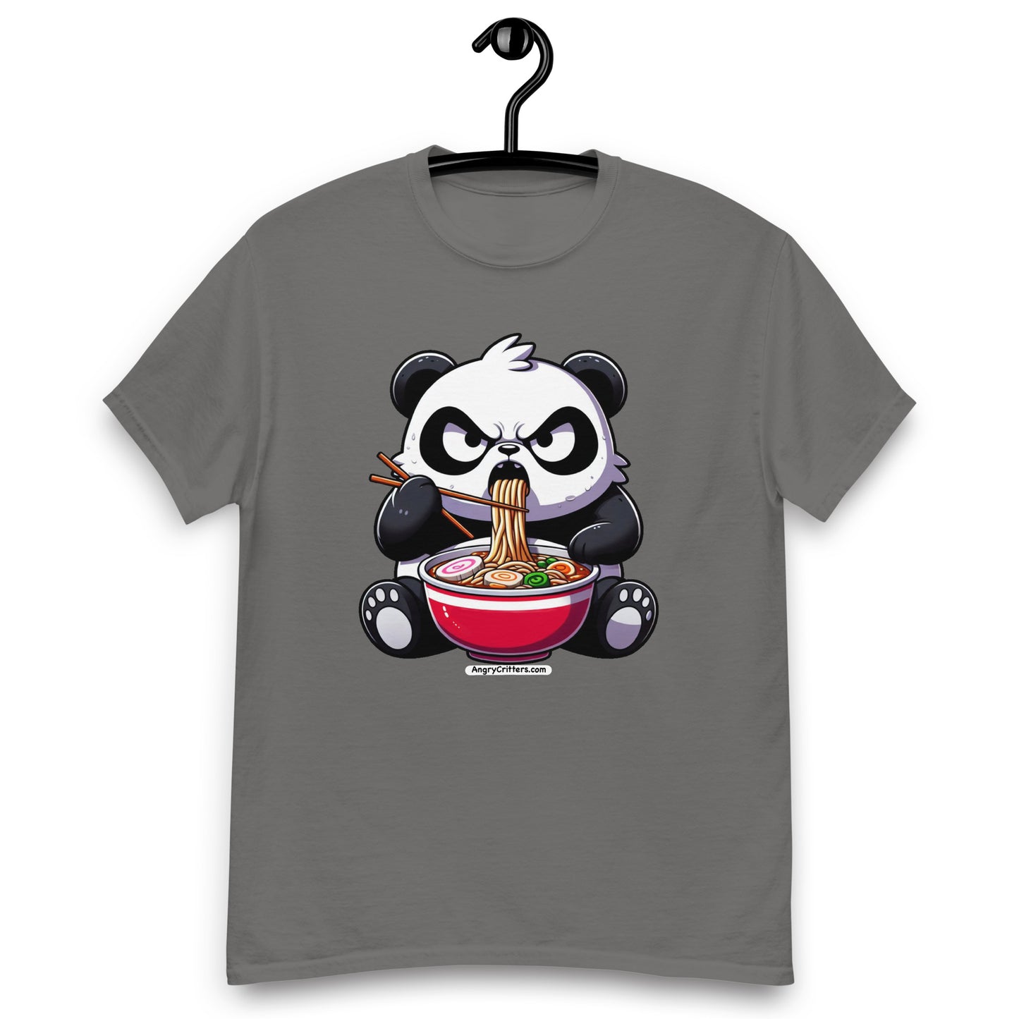 Angry Critters - Panda Eating Ramen, Men's classic tee