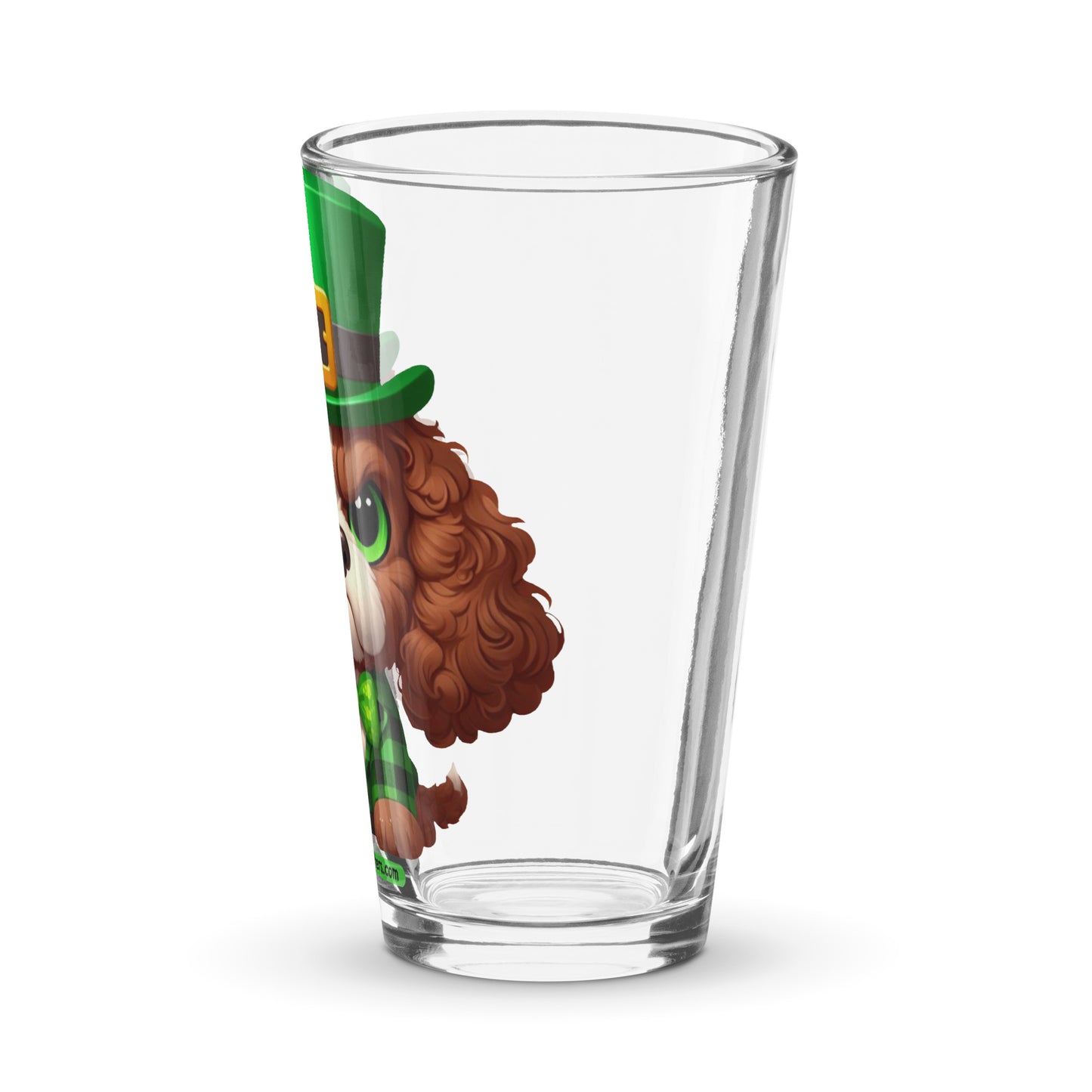Angry Critters - Irish Water Spaniel Shaker Pint Glass