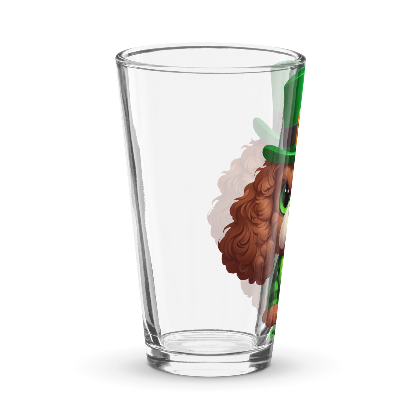 Angry Critters - Irish Water Spaniel Shaker Pint Glass