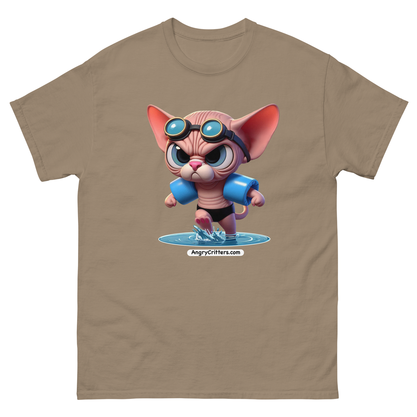 Angry Critters - Swimming Sphinx Cat, Unisex classic tee