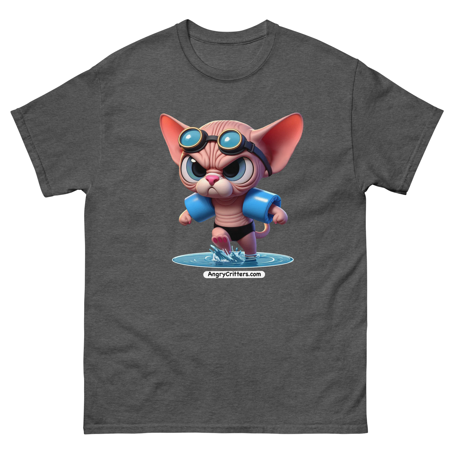 Angry Critters - Swimming Sphinx Cat, Unisex classic tee