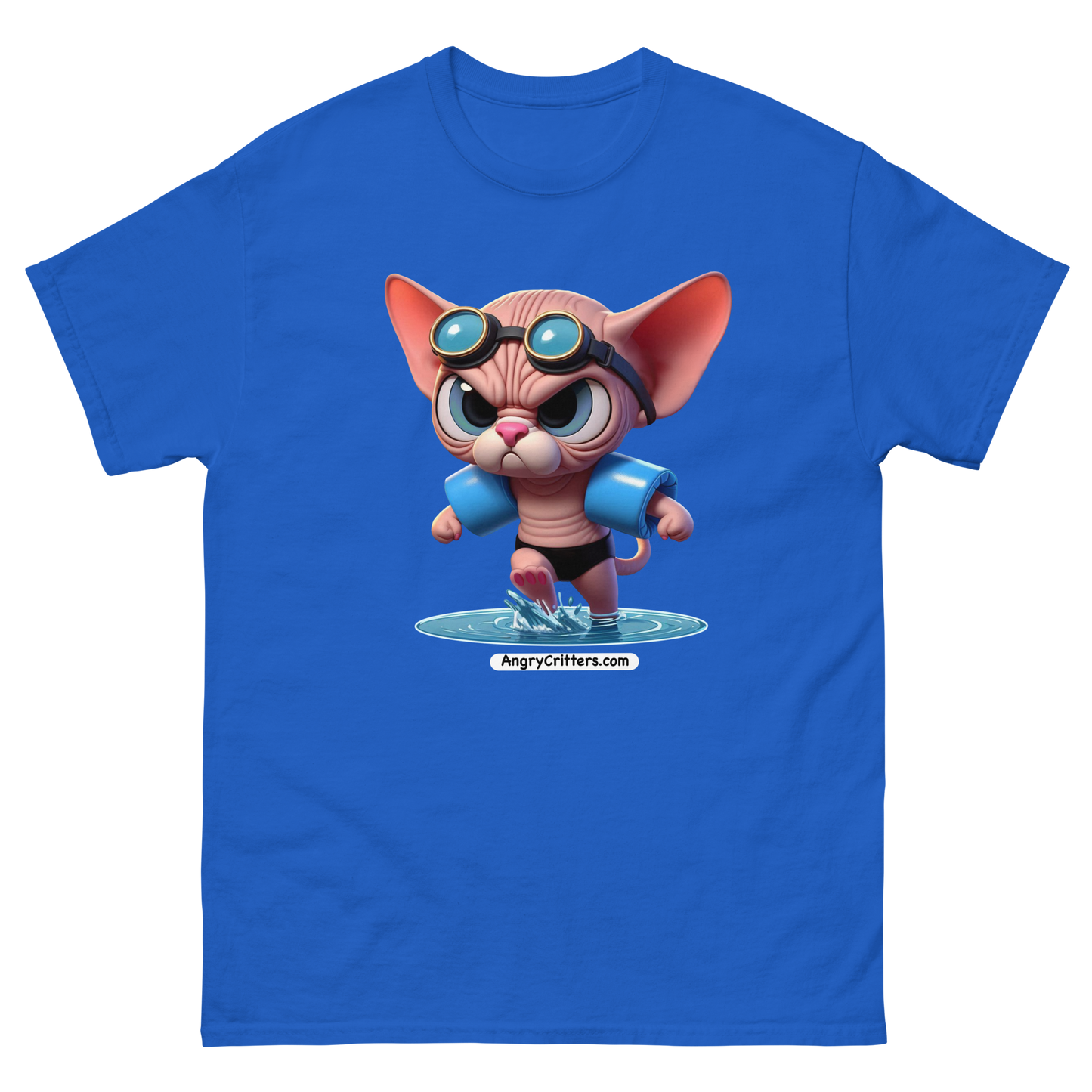Angry Critters - Swimming Sphinx Cat, Unisex classic tee