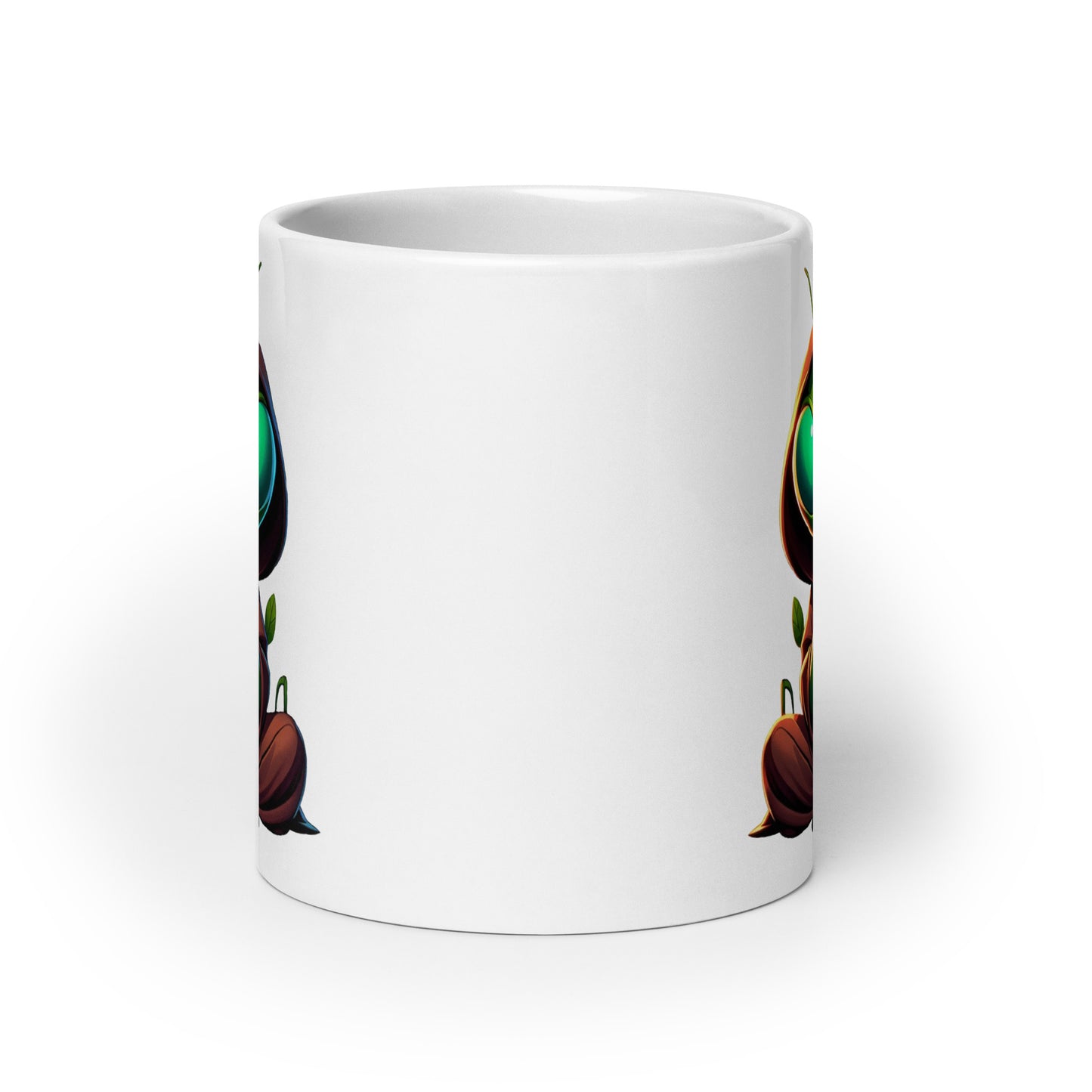 Angry Critters - Praying Mantis Praying White glossy mug
