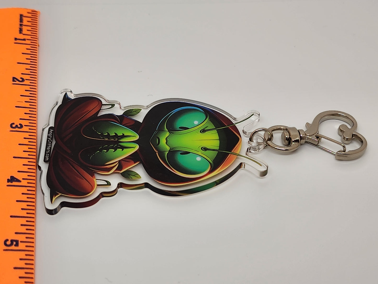 Angry Critters - Praying Mantis, Acrylic Keychain