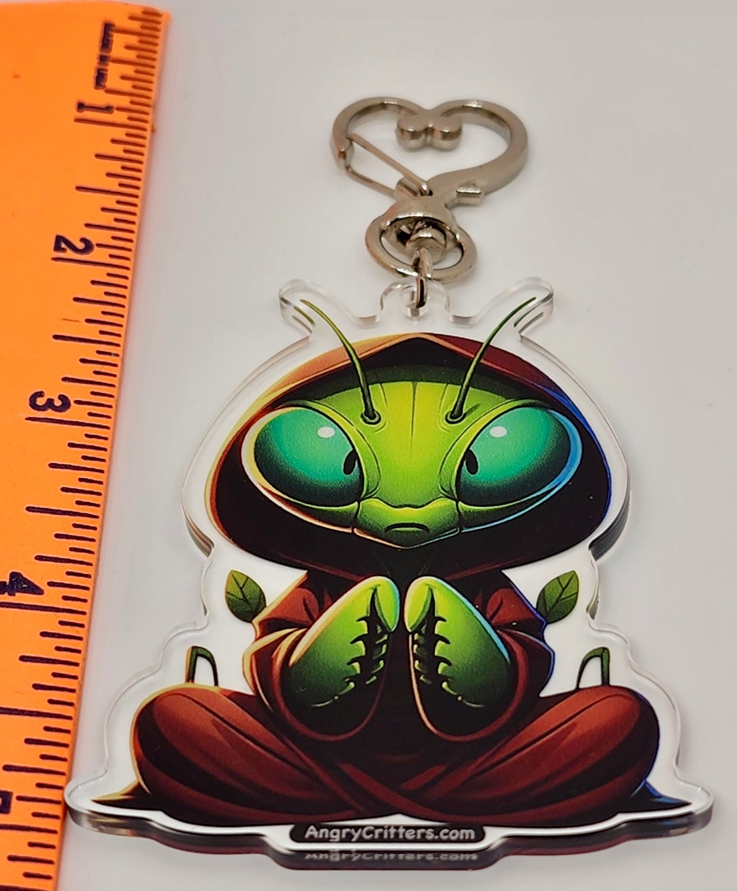 Angry Critters - Praying Mantis, Acrylic Keychain