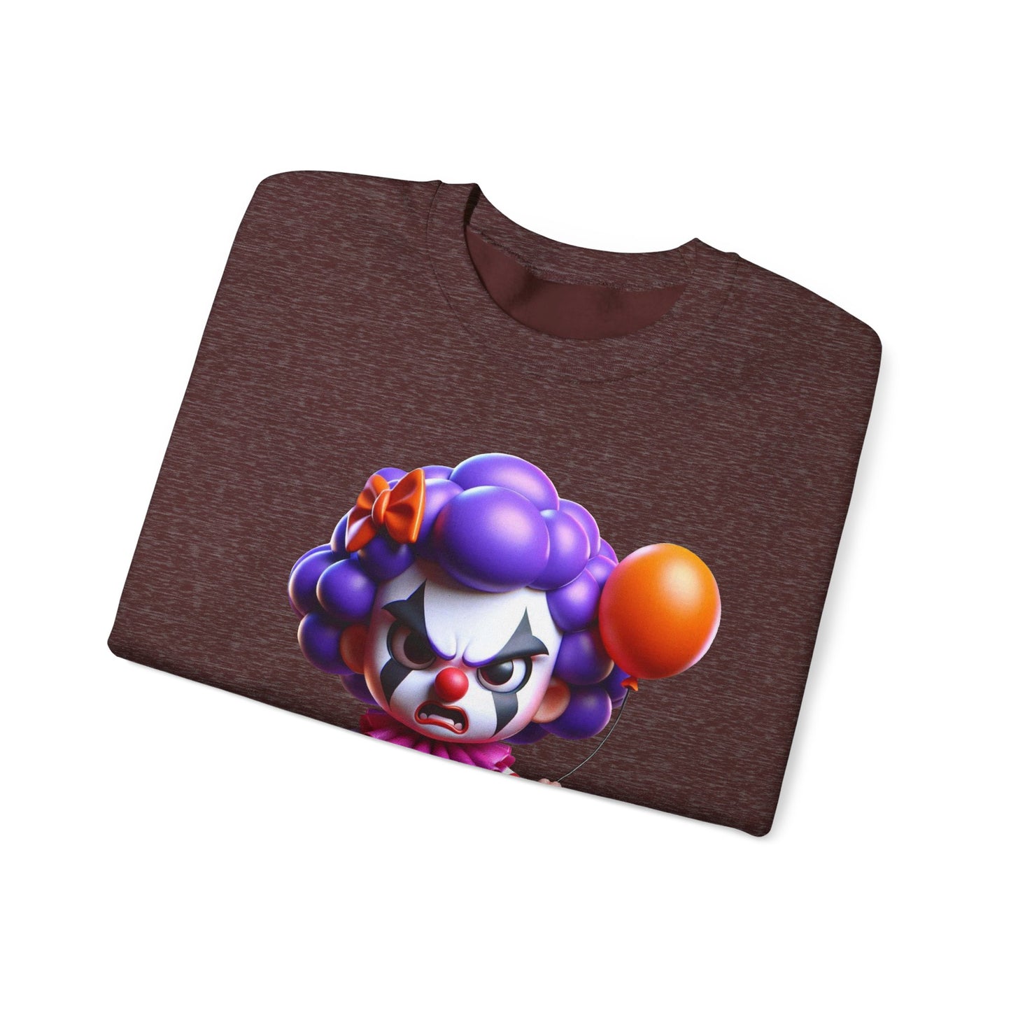 Angry Critters - Halloween Clown Purple, Unisex Heavy Blend™ Crewneck Sweatshirt