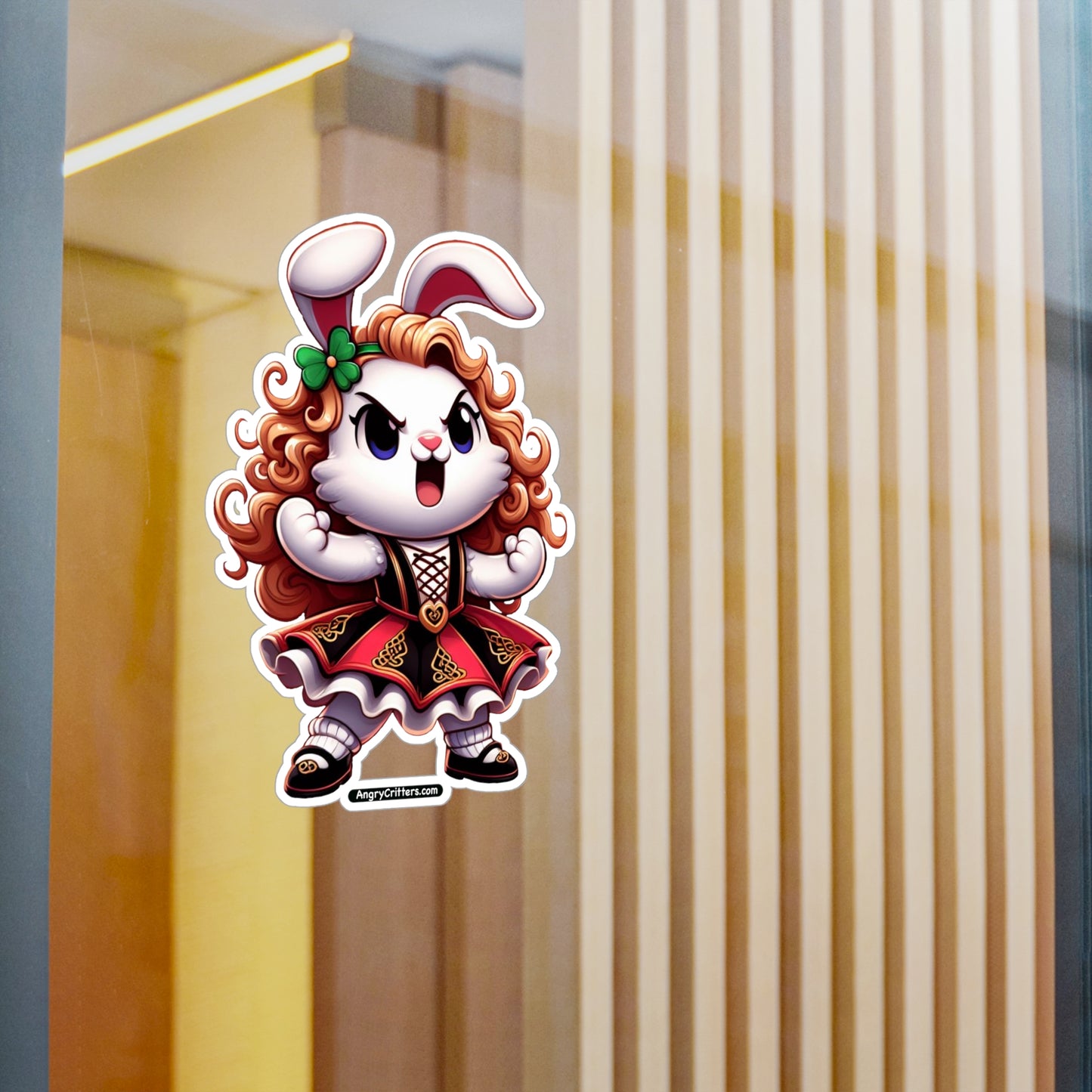 Angry Critters - Irish Dancer Bunny Kiss-Cut Vinyl Decals