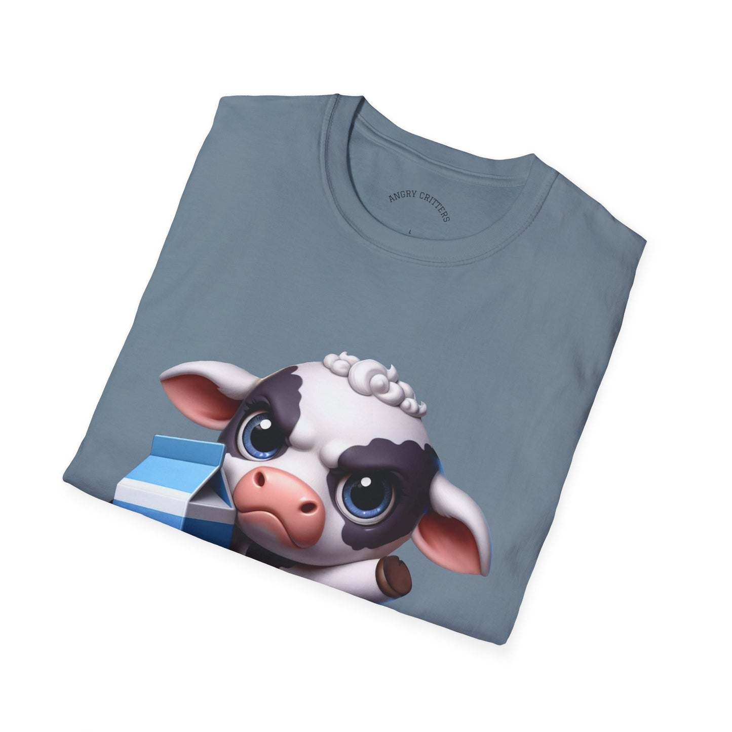 Angry Cow with Milk Carton